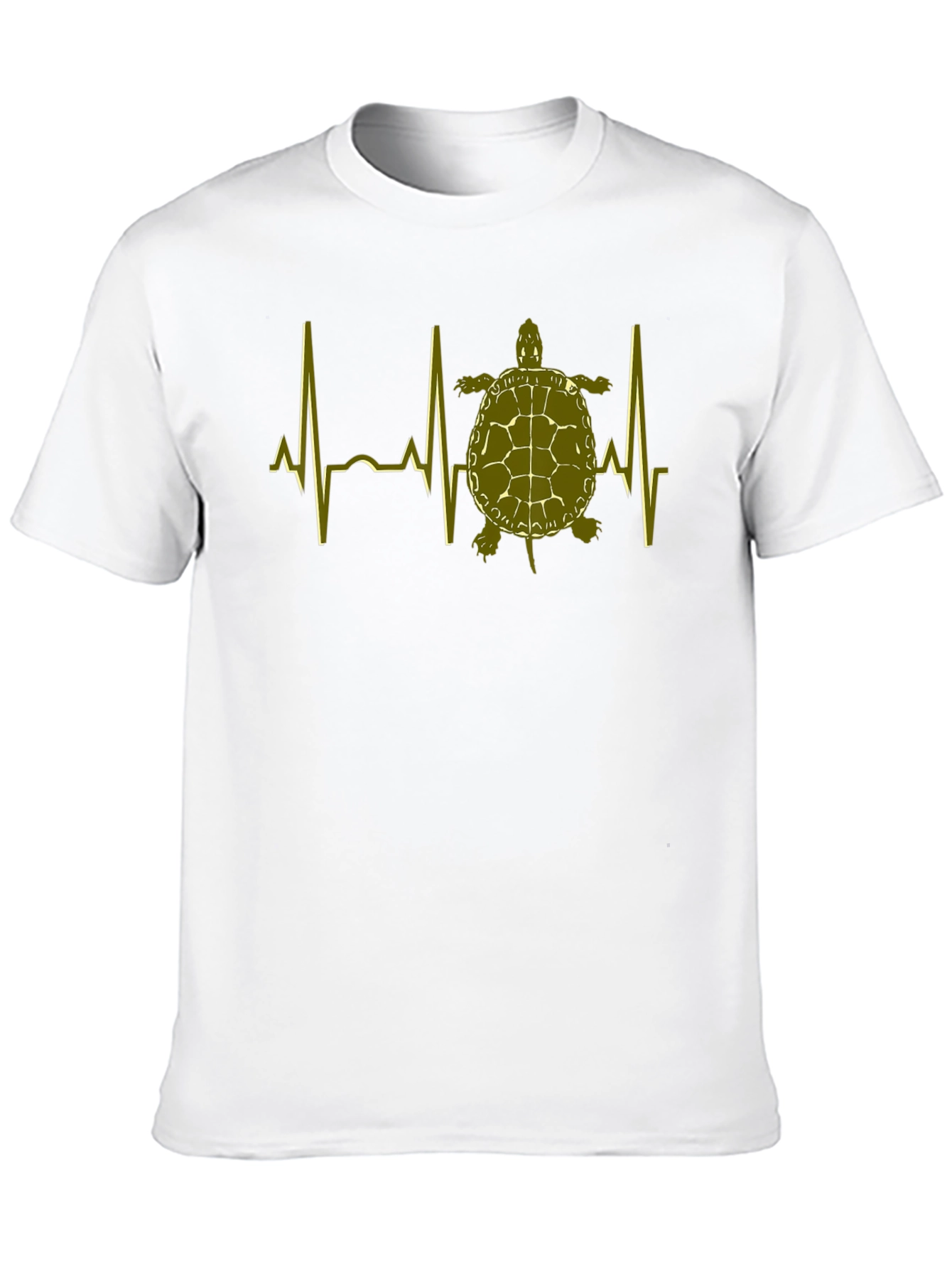 Black Turtle Heartbeat T-Shirt - Black Cotton Tee view 10