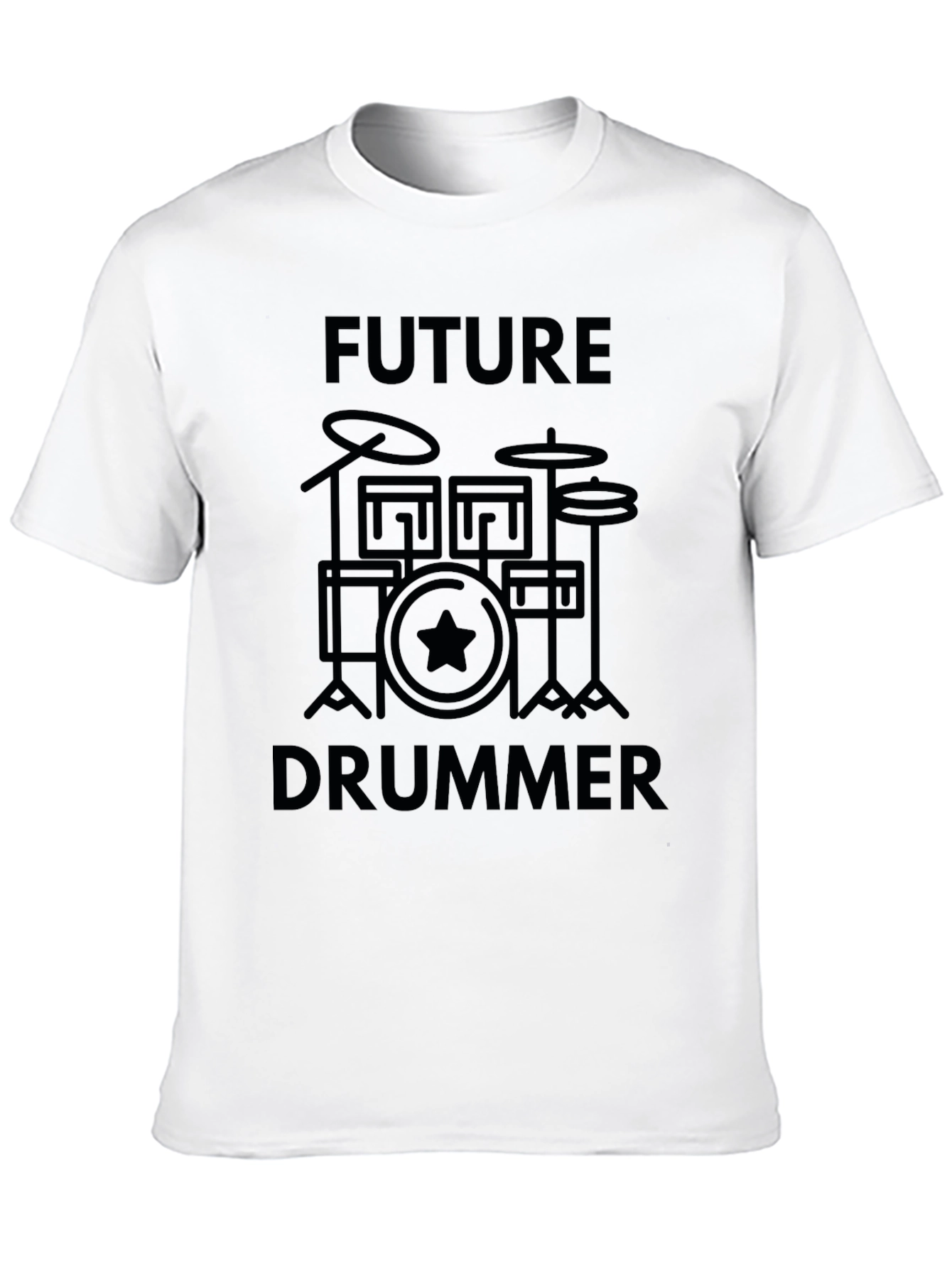 Black Future Drummer T-Shirt - Music Lover Gift view 10