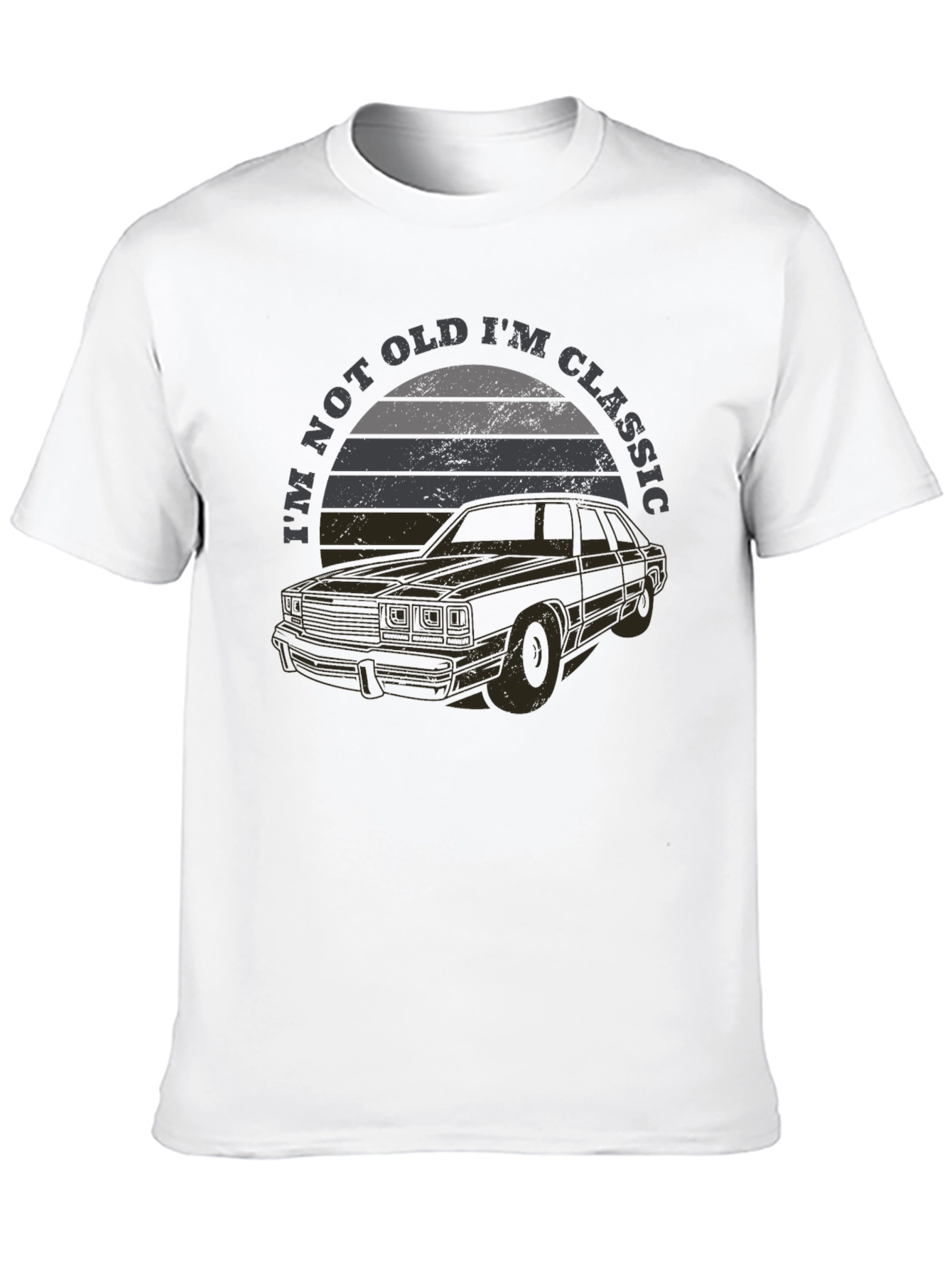 Black Classic Car T-Shirt - I'm Not Old I'm Classic view 10