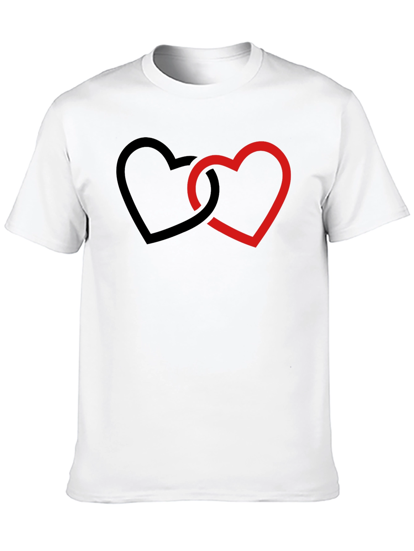 Black Linked Hearts Graphic Black T-Shirt view 10