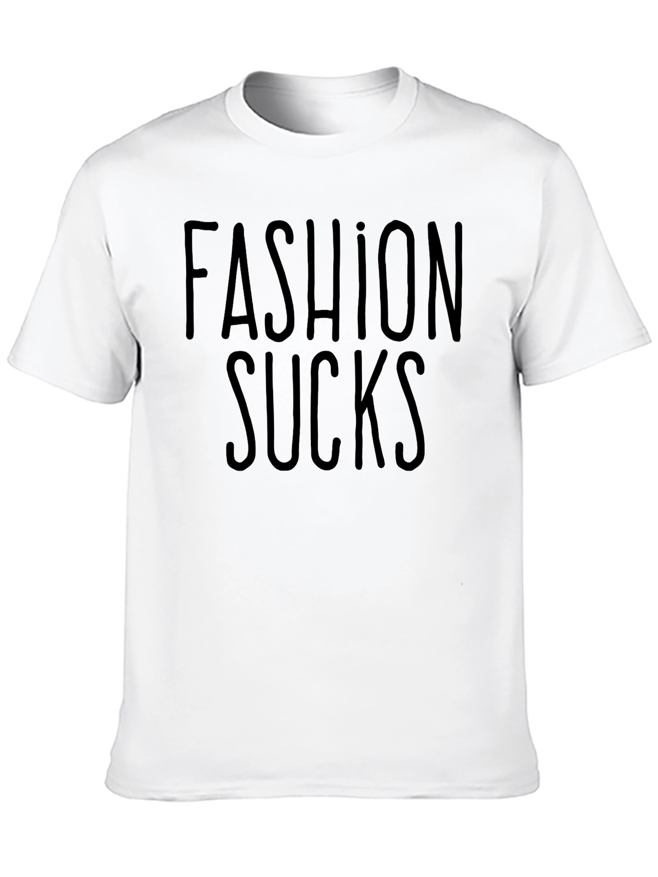 Black Fashion Sucks Graphic Tee -  Mens Black T-Shirt view 10