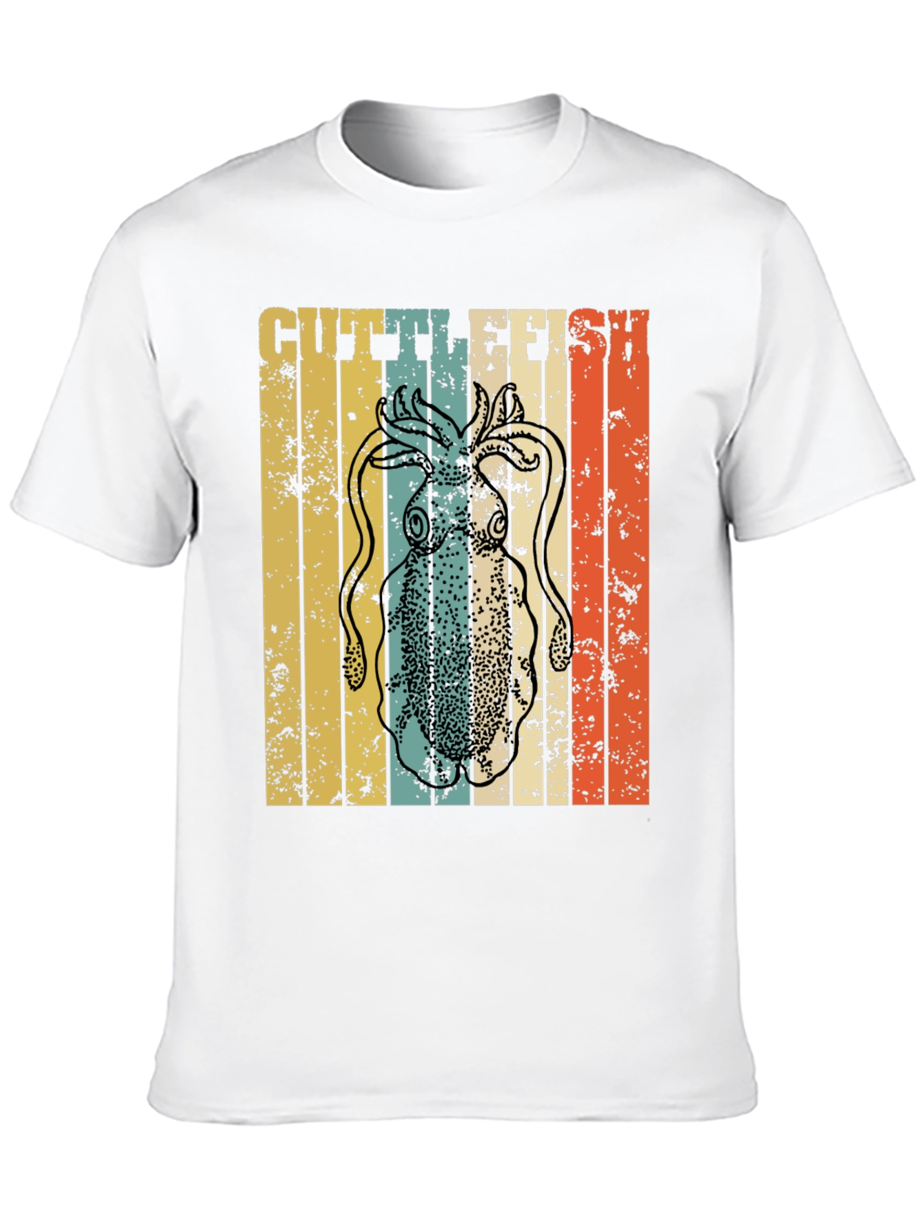 Black Retro Cuttlefish Graphic Tee view 10