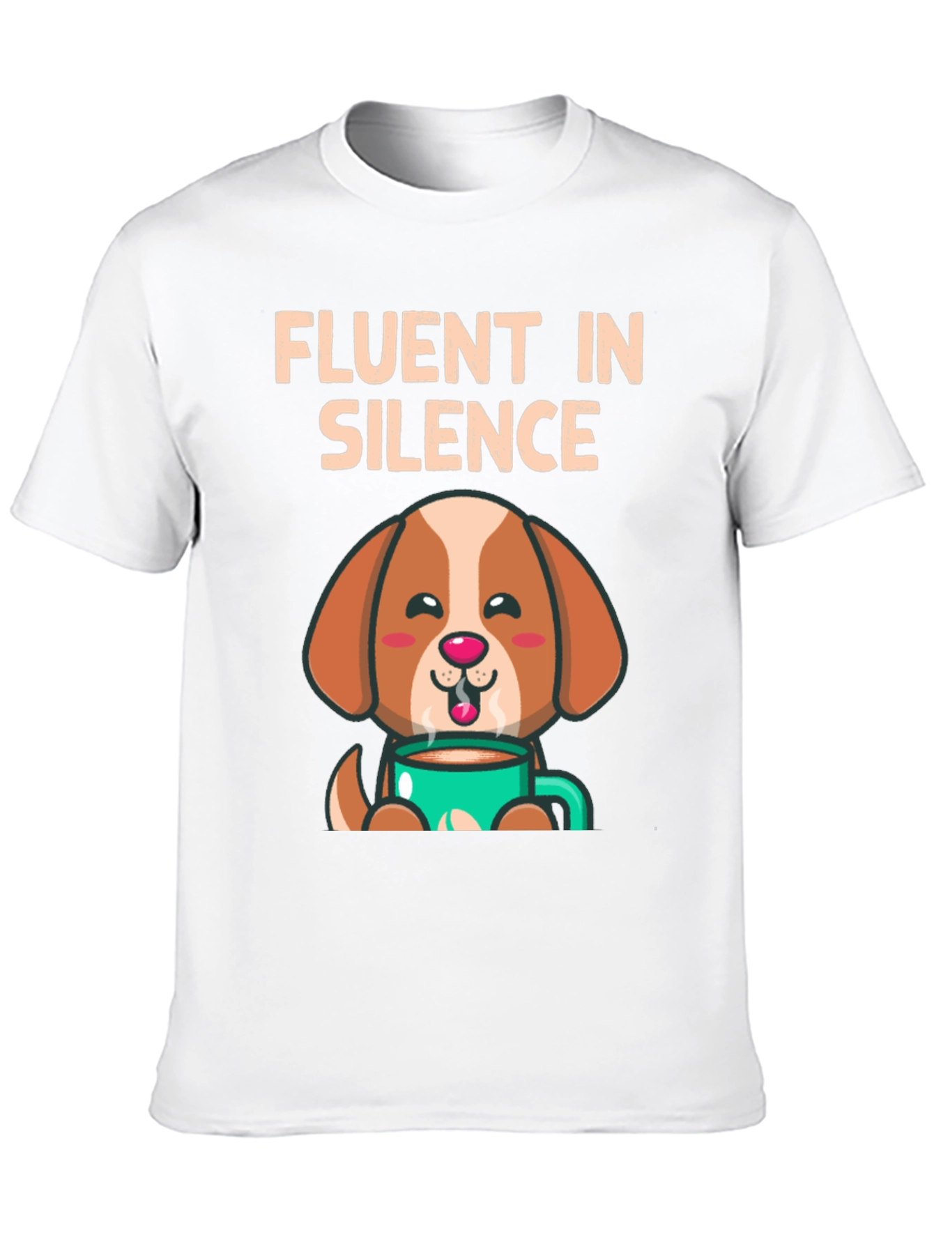 Black Fluent In Silence Coffee Dog Graphic Tee view 10