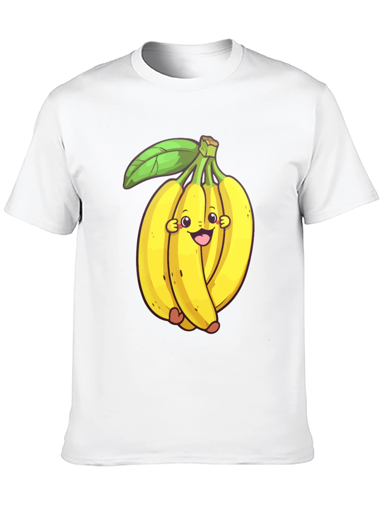 Black Funny Banana Cartoon Black T-Shirt view 10