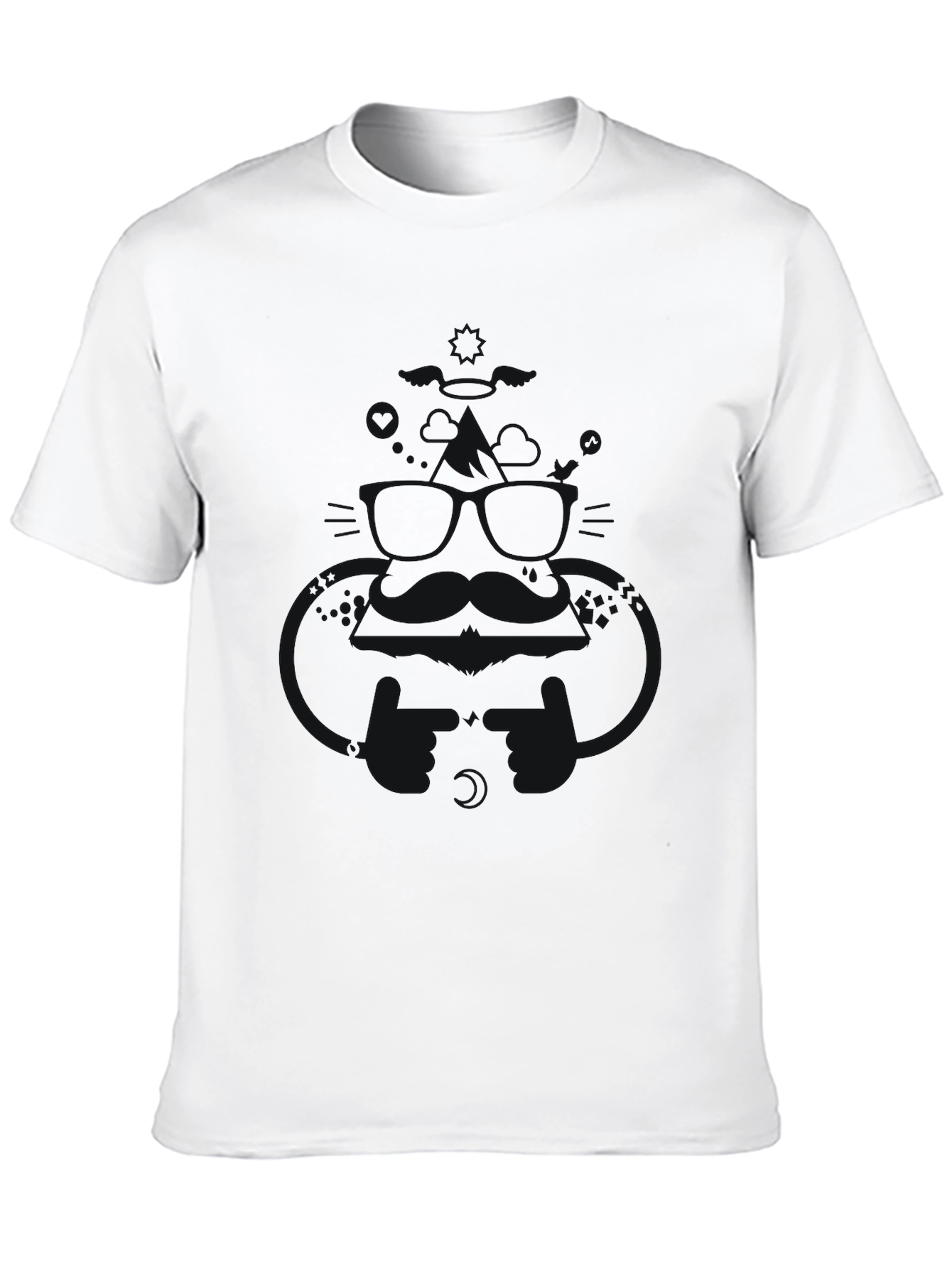 Black Men's Solid Black Crew Neck T-Shirt view 10