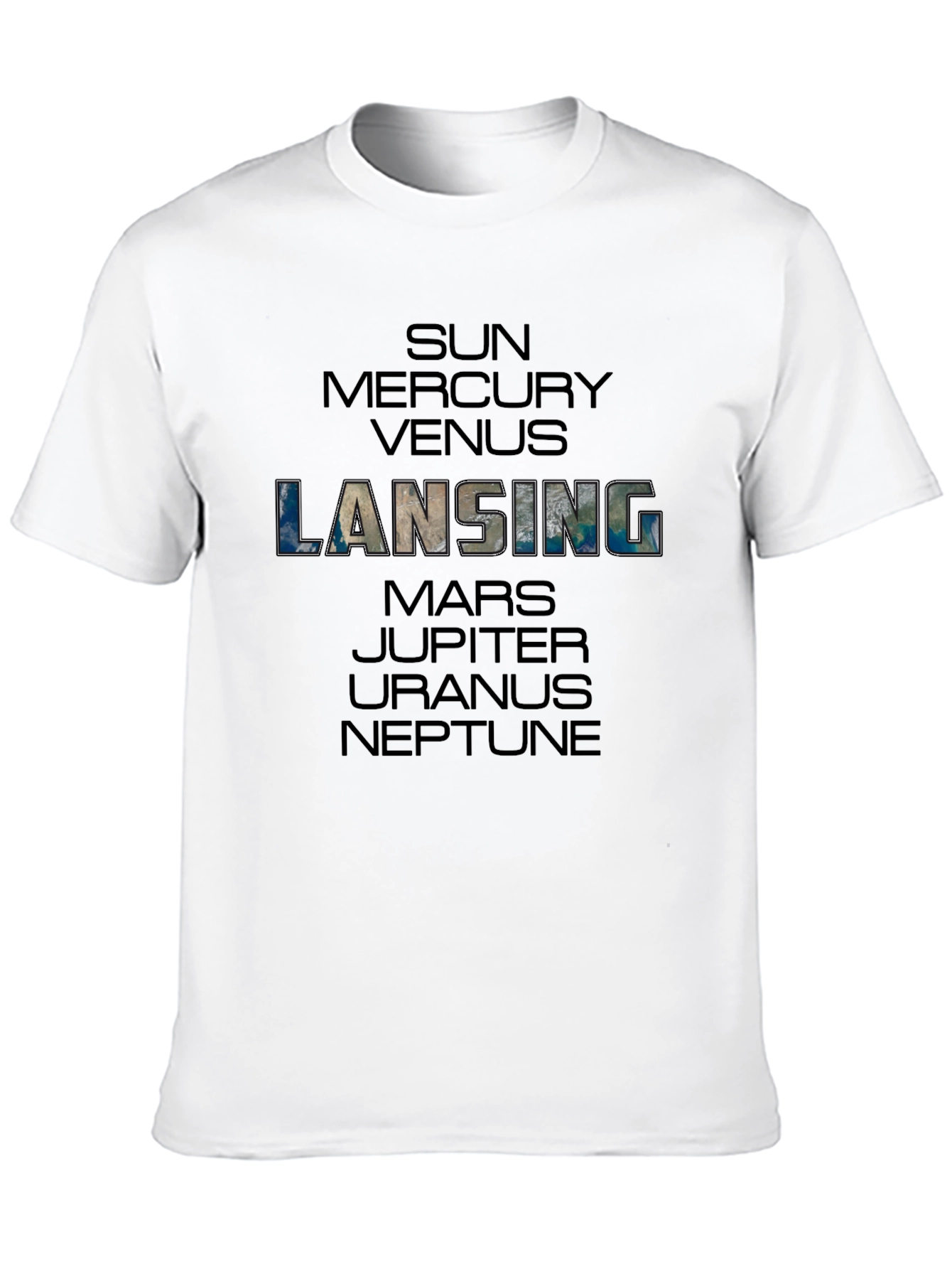 Black Lansing Planets Graphic Black T-Shirt view 10