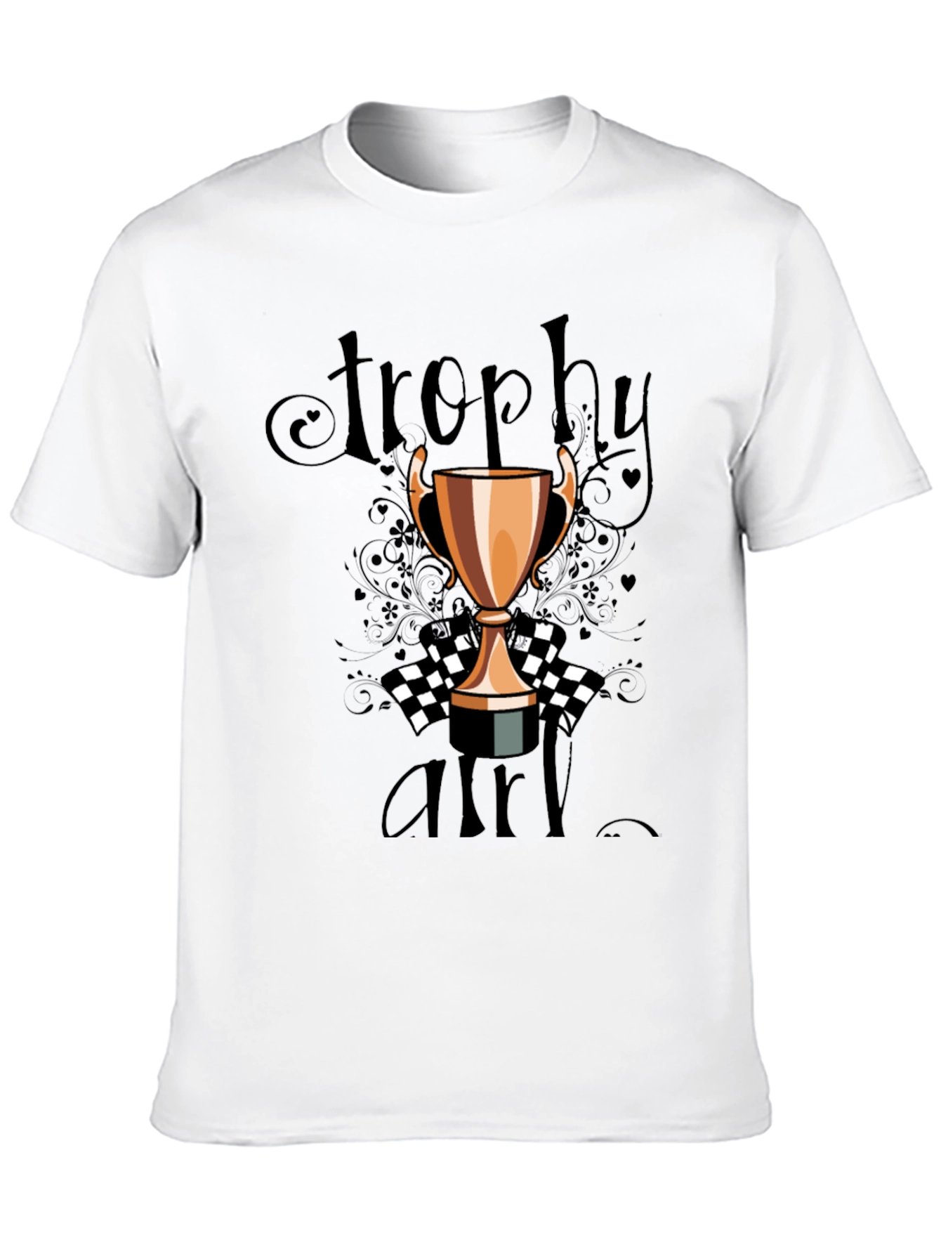 Black Trophy Girl Graphic Tee - Black Crew Neck view 10