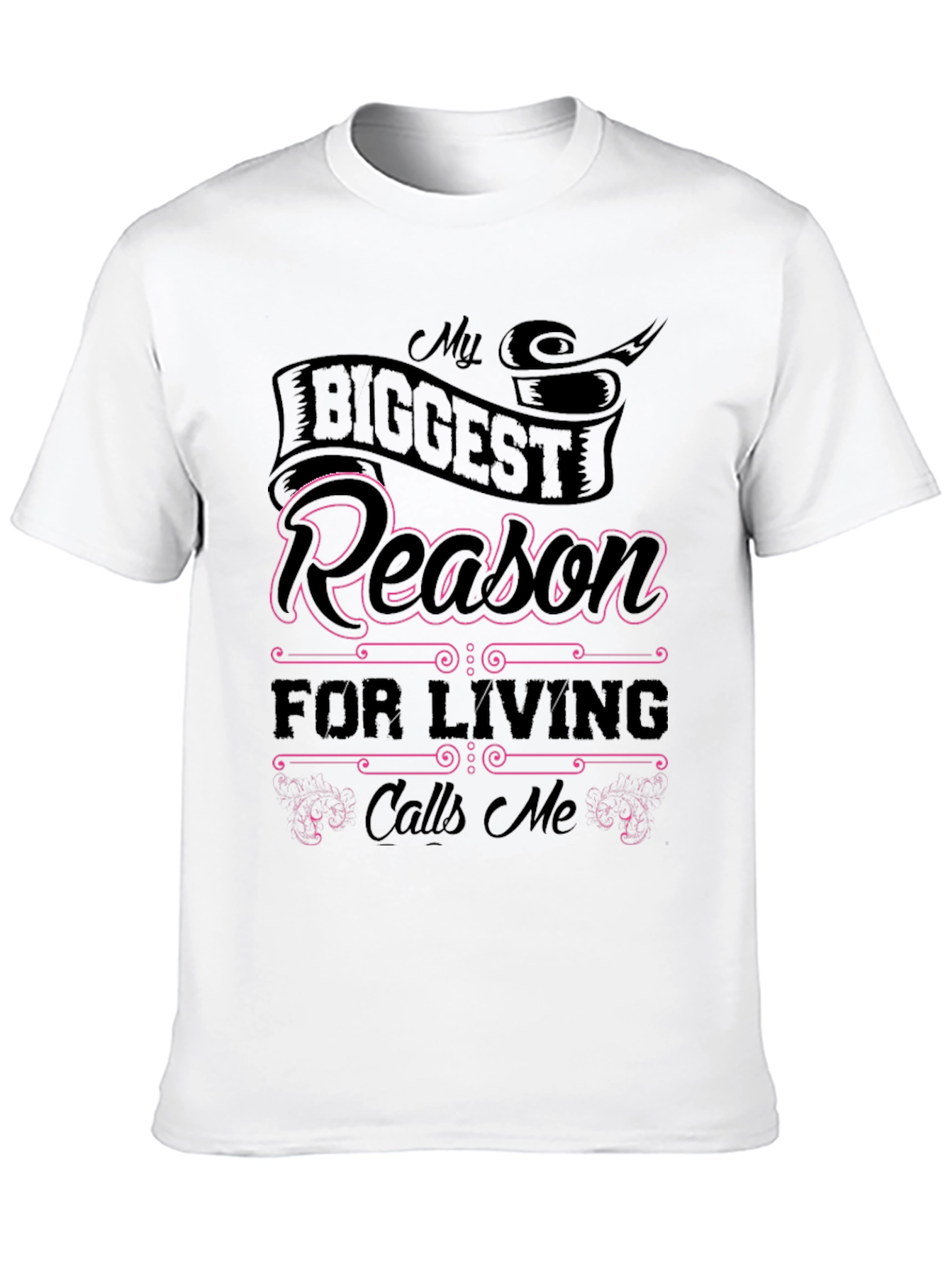 Black My Biggest Reason For Living T-Shirt view 10