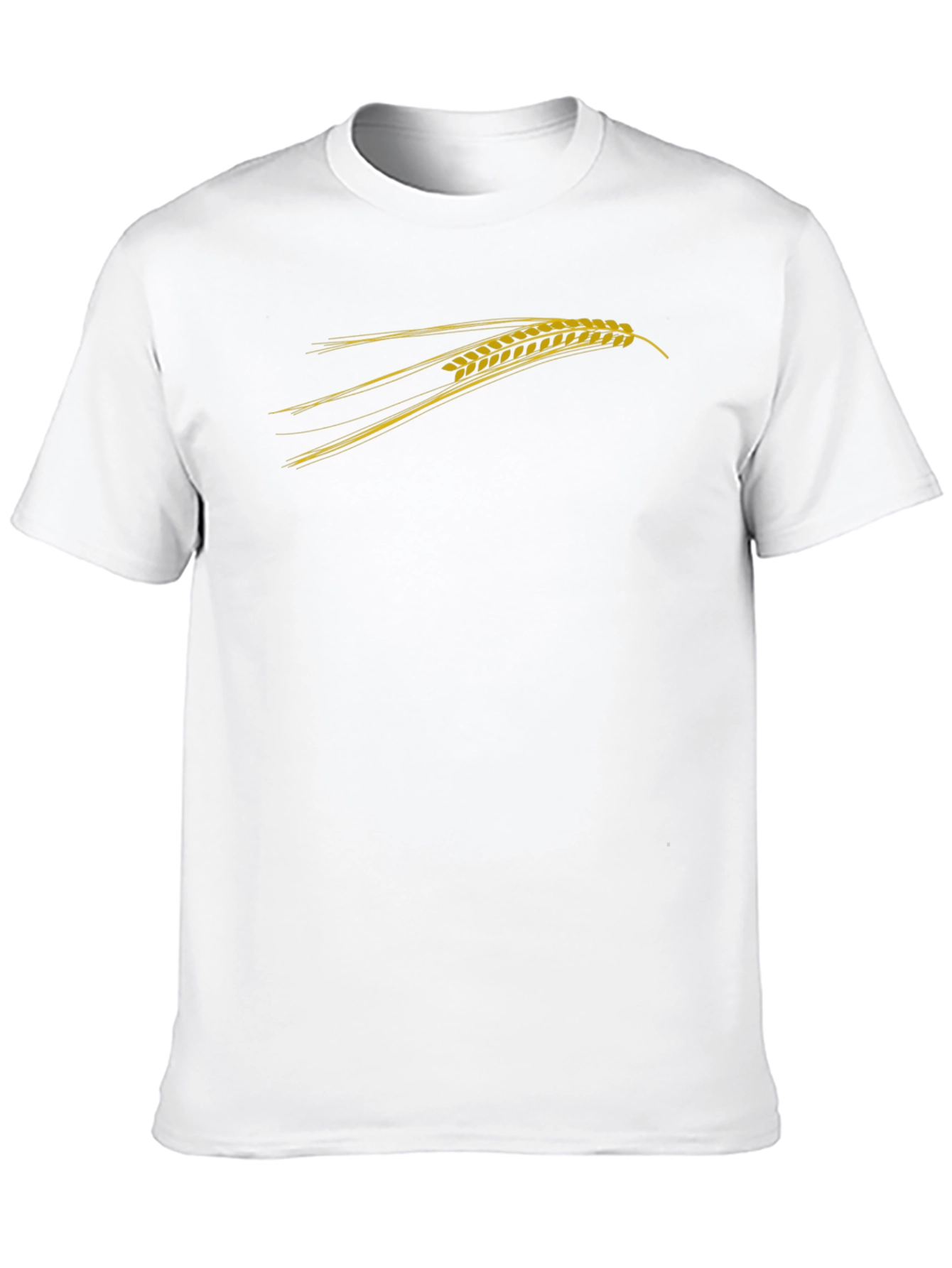 Black Men's Black T-Shirt with Wheat Graphic view 10