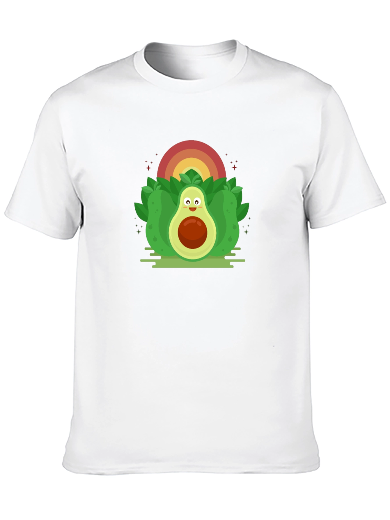 Black Avocado Rainbow Graphic Black T-Shirt view 10