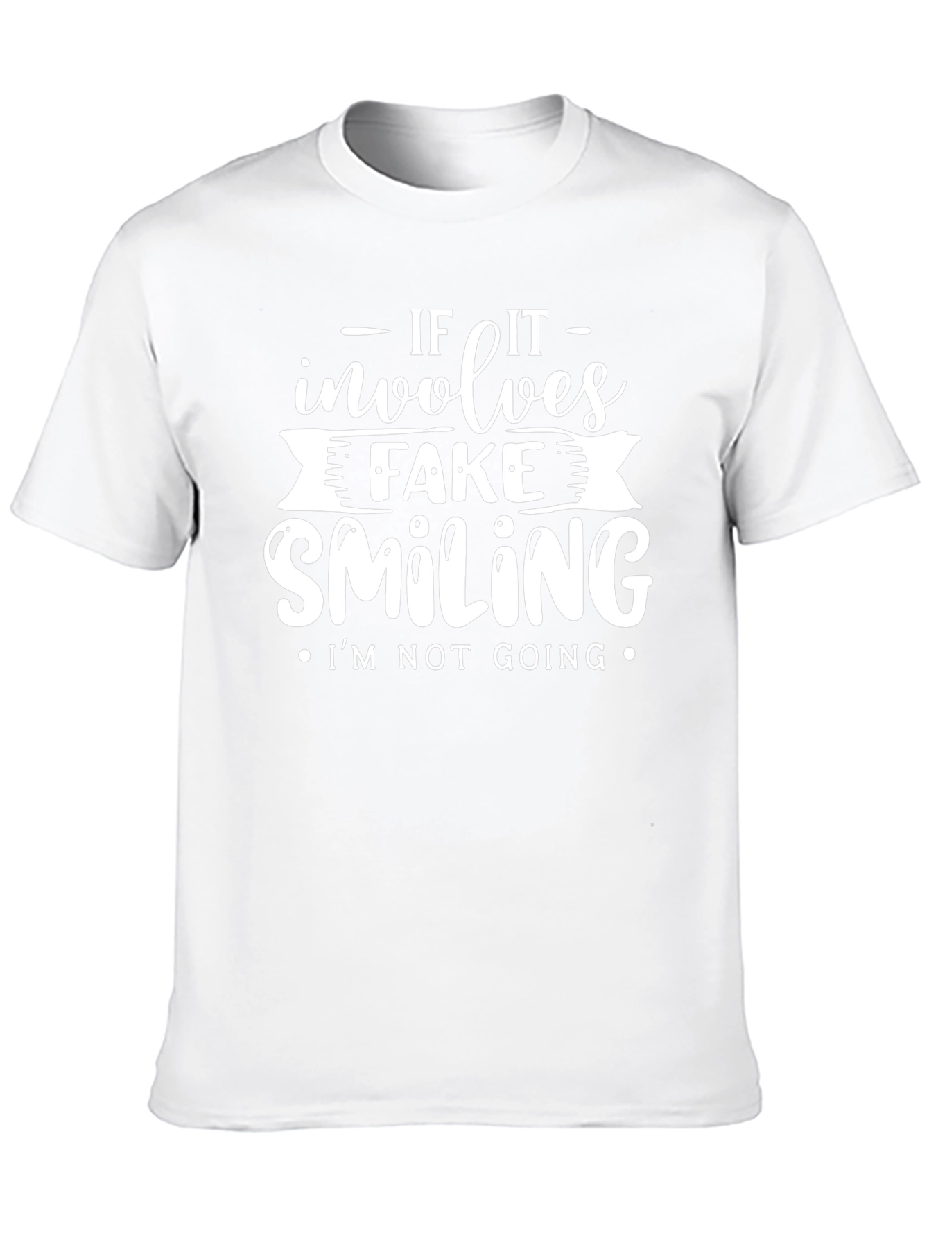 Black If It Involves Fake Smiling Graphic Tee view 10