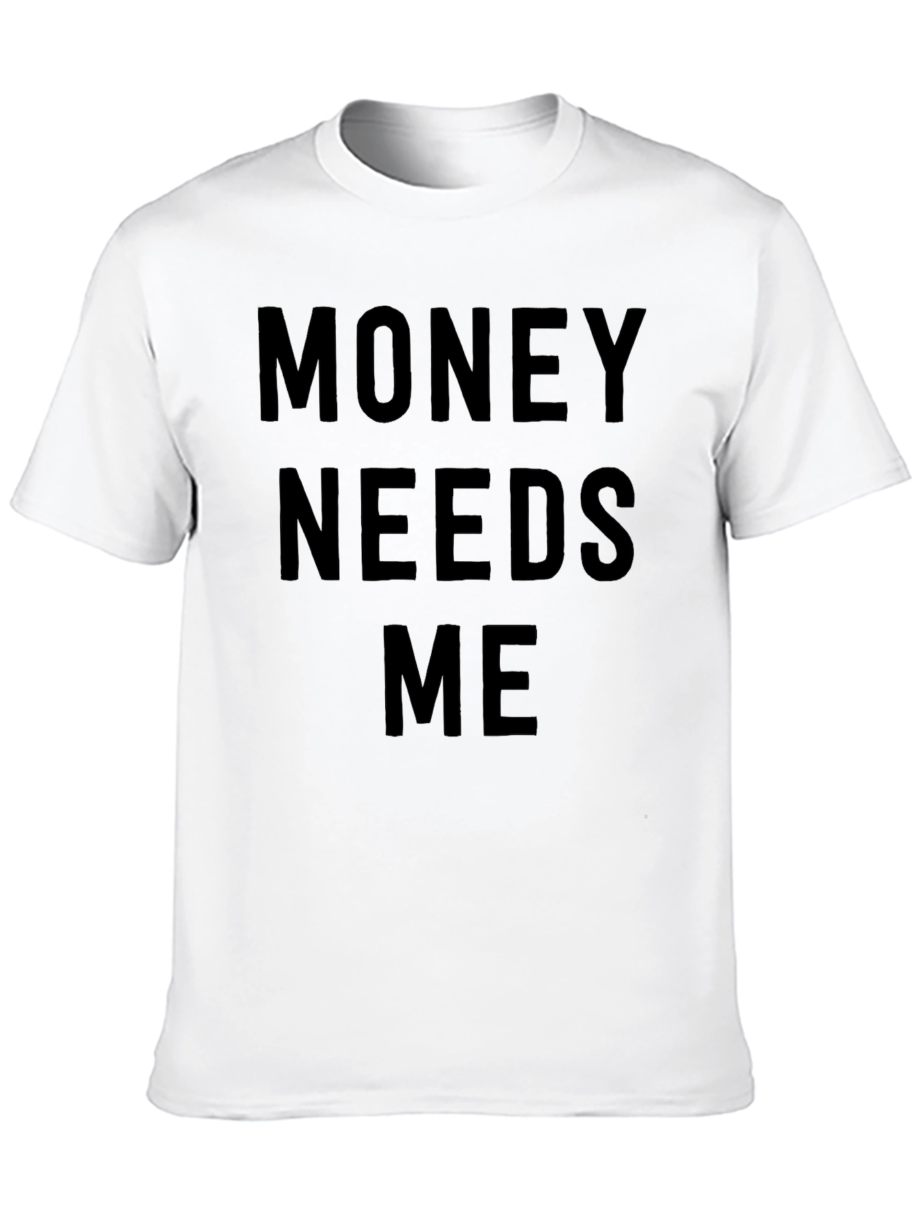 Black Money Needs Me Black Graphic Tee - Men's view 10