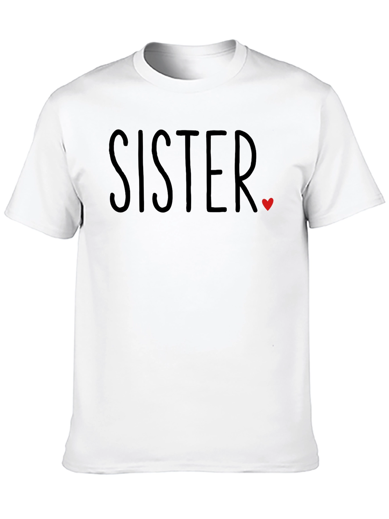 Sister Heart Graphic T-Shirt - Black - 10