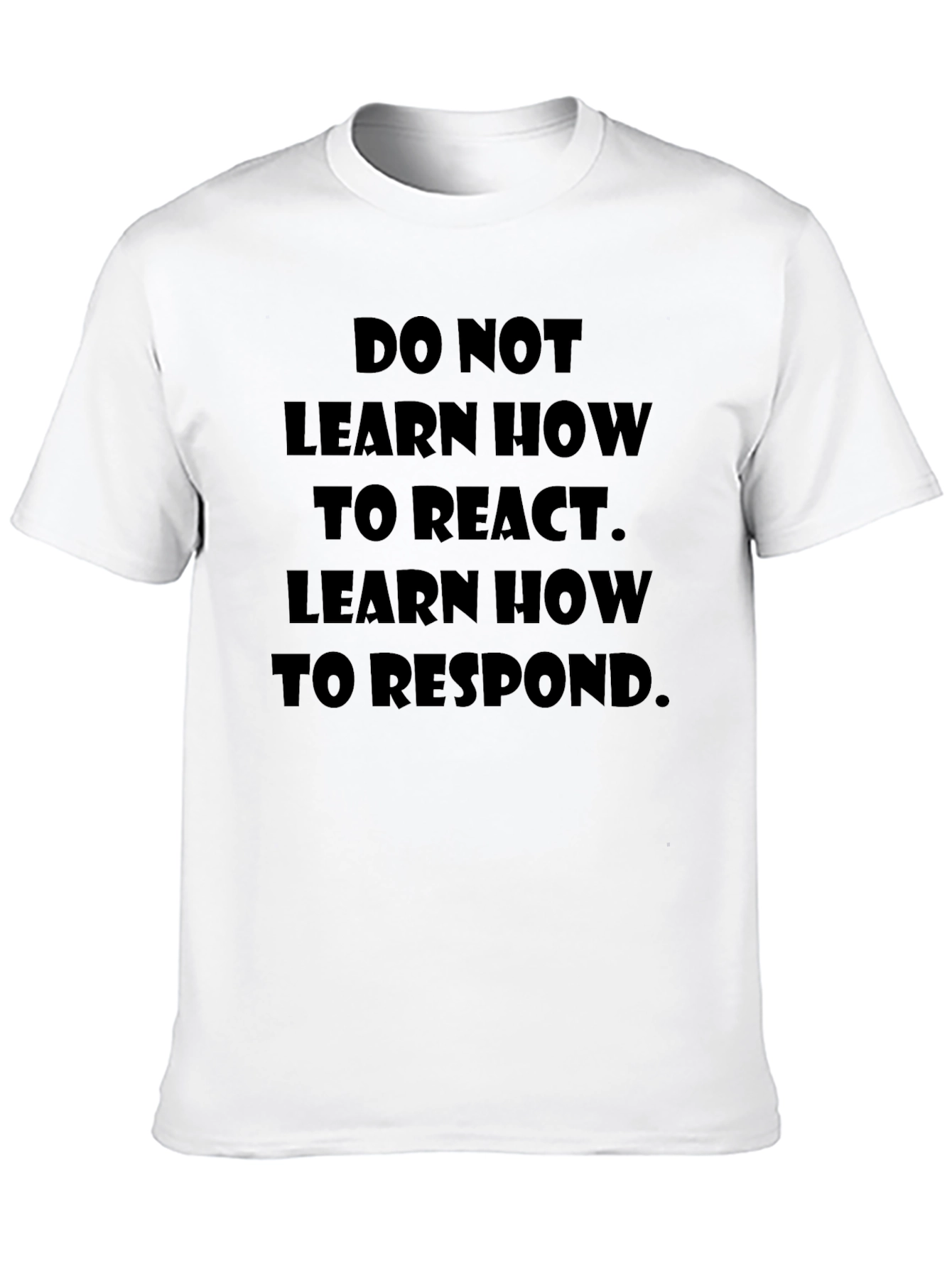 Black Learn to Respond Black Graphic Tee view 10