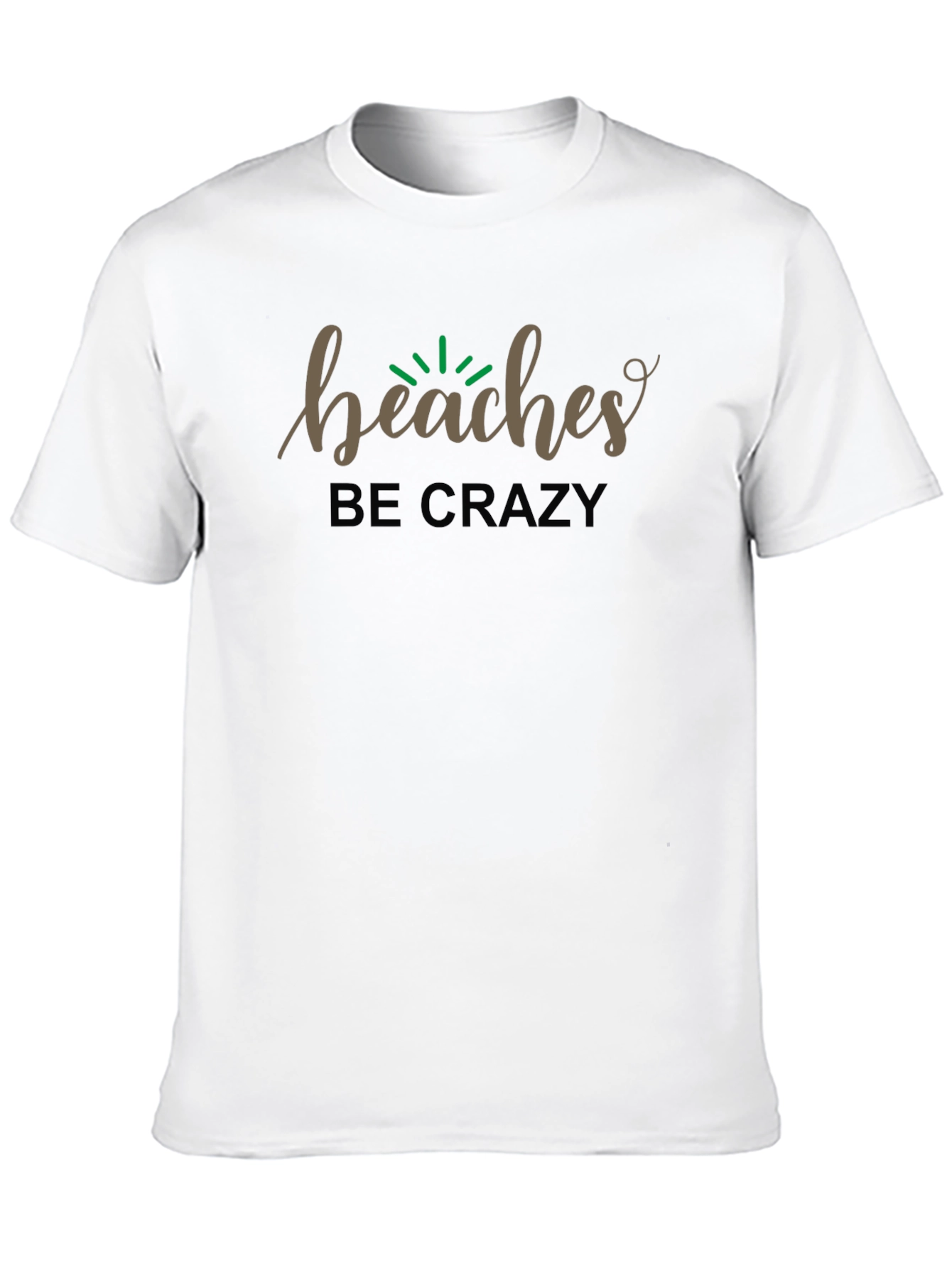 Black Beaches Be Crazy Black Graphic T-Shirt view 10