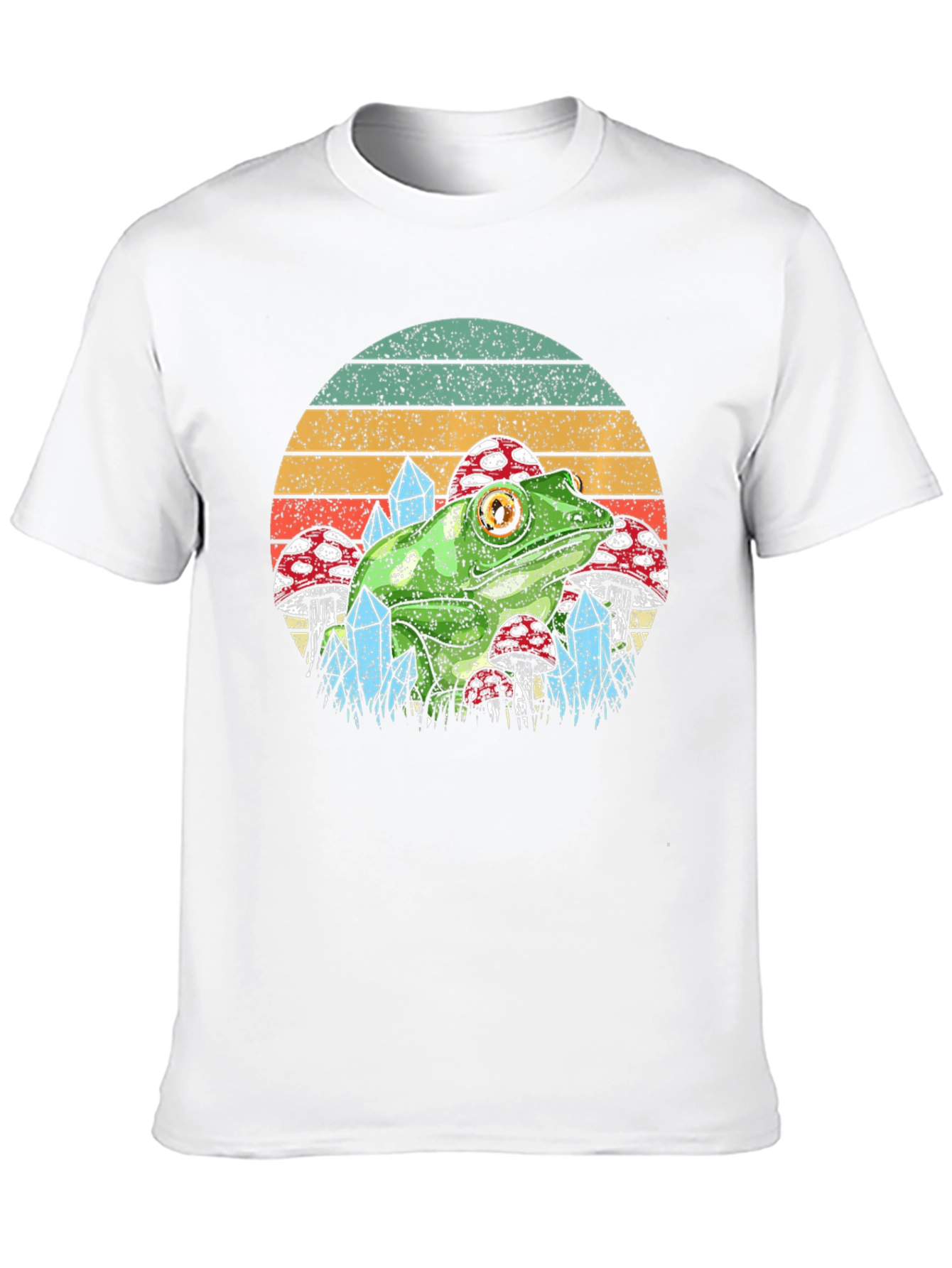 Black Frog & Mushroom T-Shirt - Nature Aesthetic Tee view 10