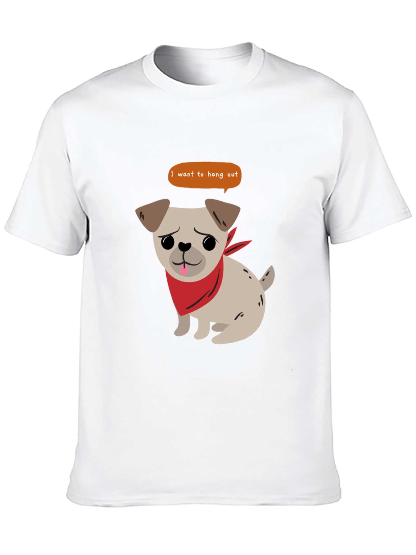 Black Dog Lover Black T-Shirt - "I Want To Hang Out" Graphic Tee view 10