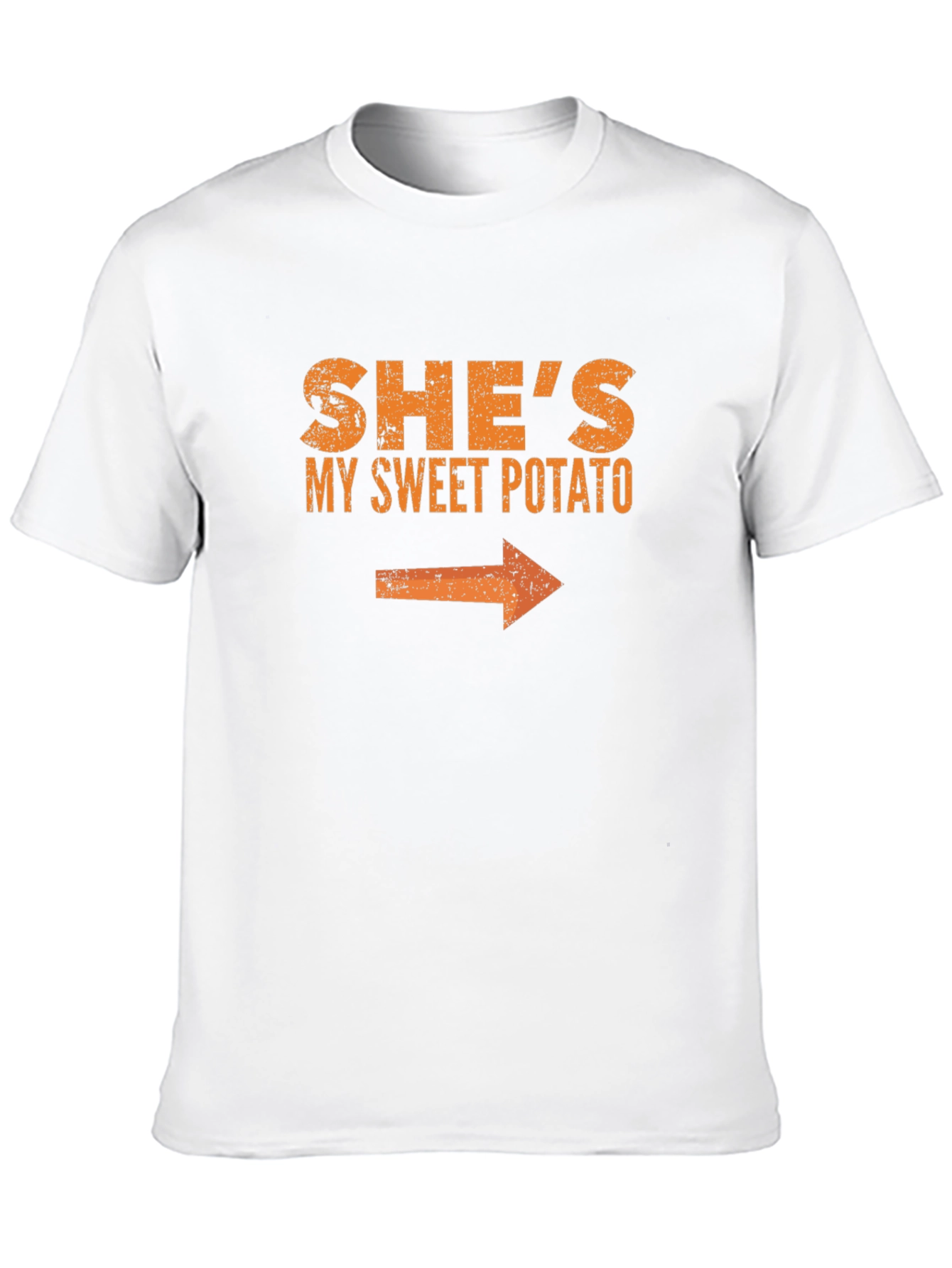 Black She's My Sweet Potato T-Shirt - Funny Couples Tee view 10