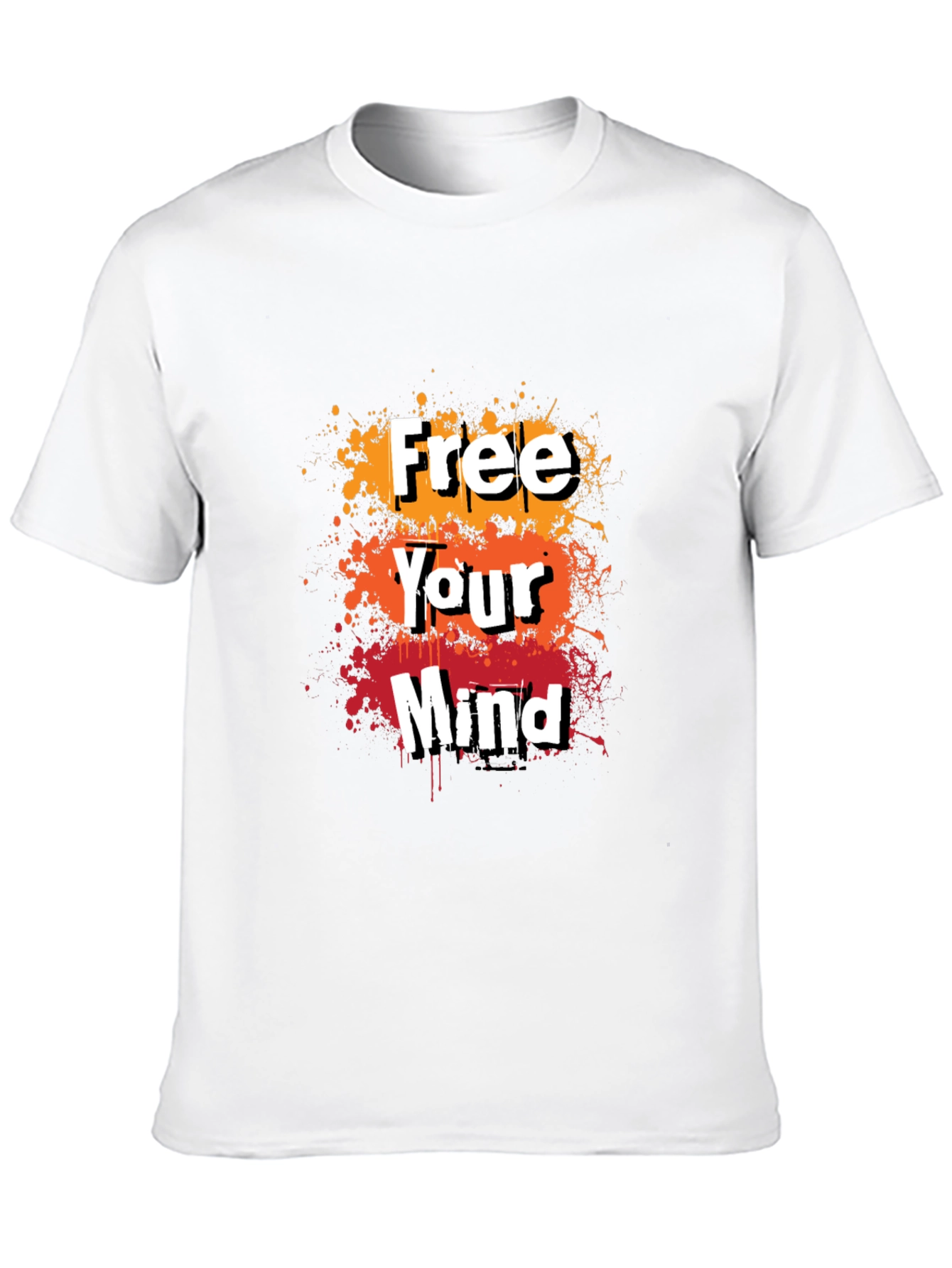 Black Free Your Mind Graphic Tee - Trendy Men's T-Shirt view 10