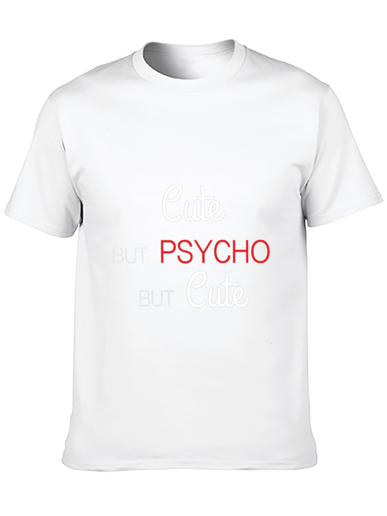 Black Cute but Psycho T-Shirt - Trendy Graphic Tee view 10