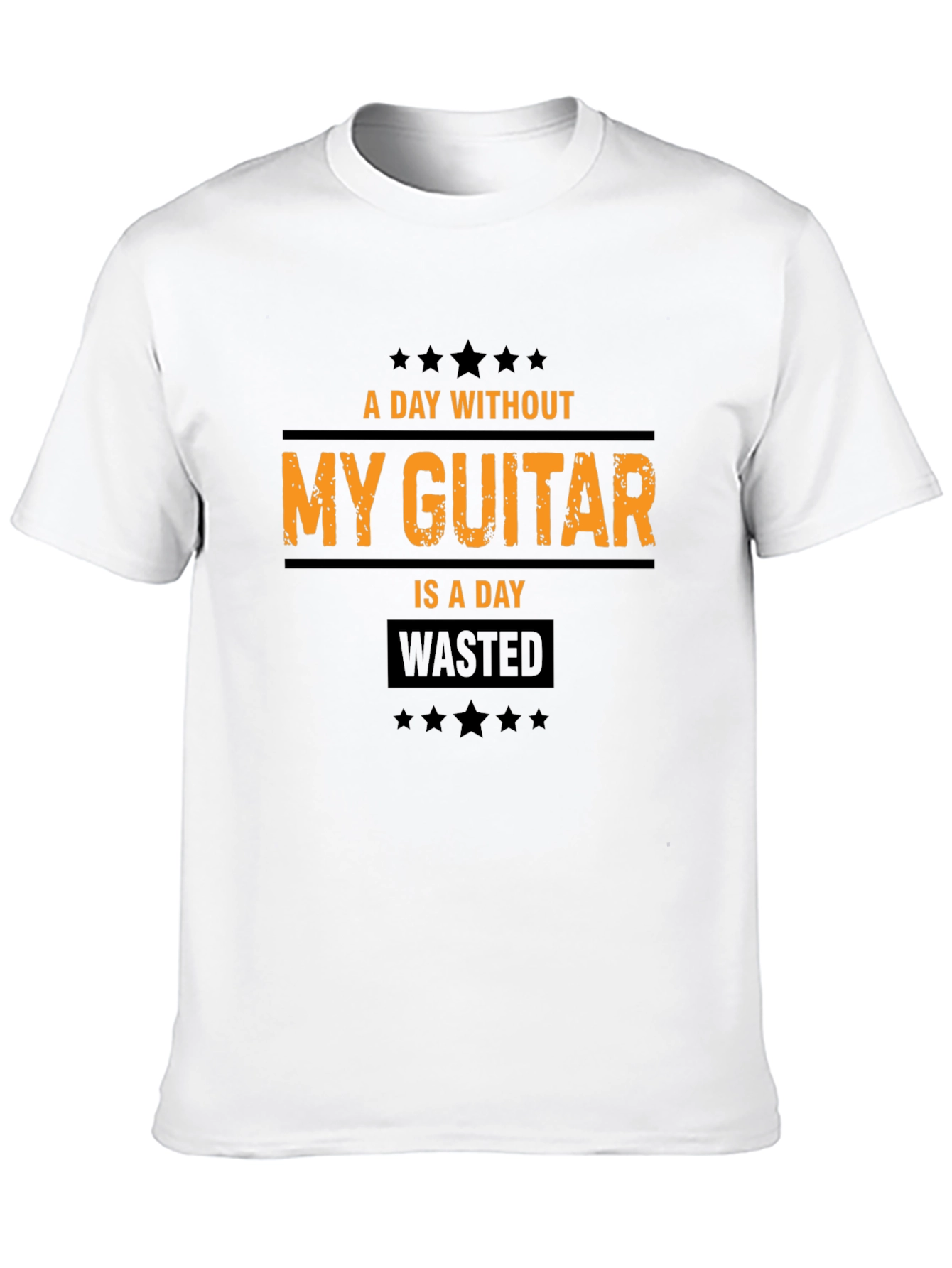 Black Guitar Lover T-Shirt: A Day Without My Guitar view 10