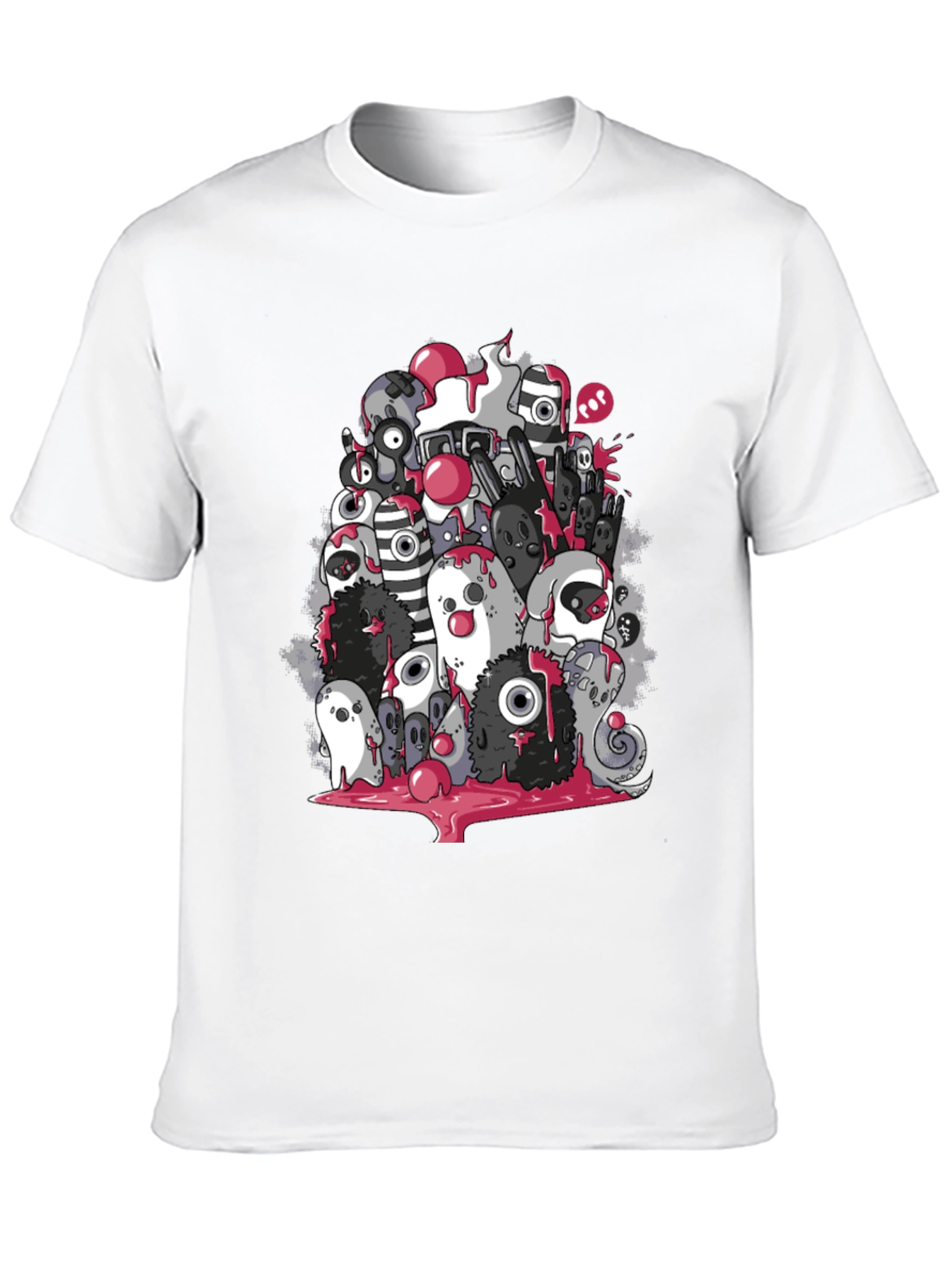 Black Monster Doodle Graphic T-Shirt view 10