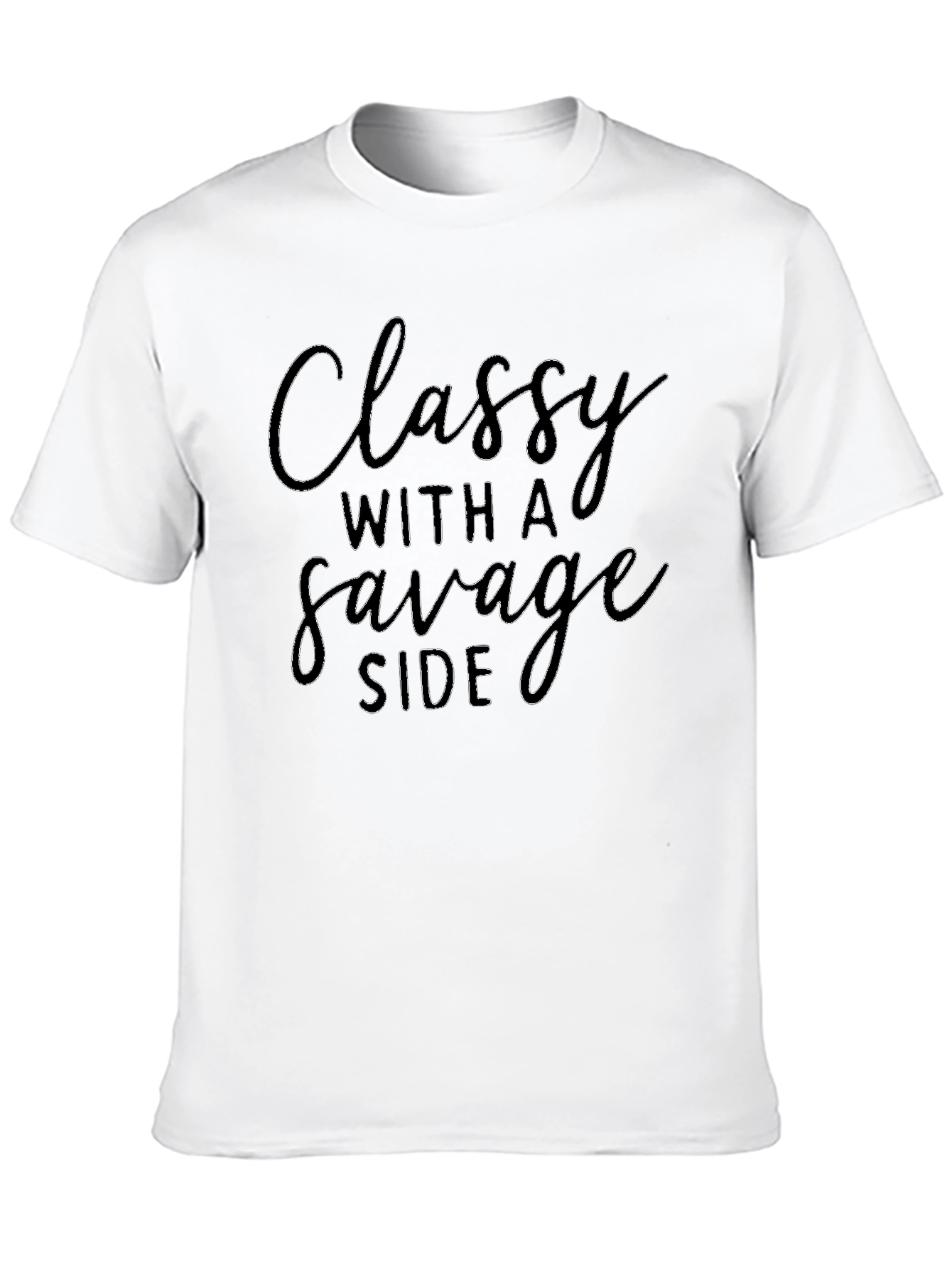 Black Classy With a Savage Side Graphic Tee view 10