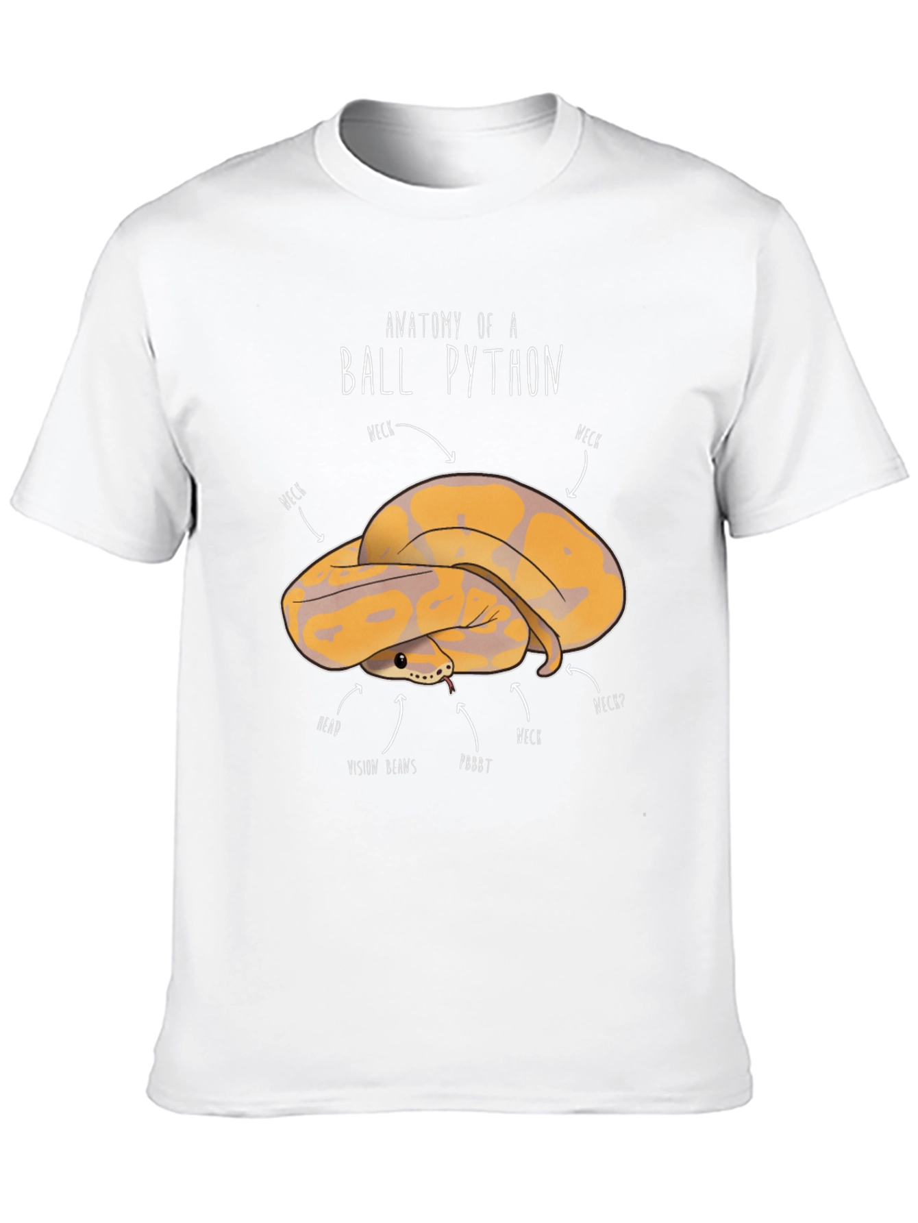 Black Anatomy of a Ball Python T-Shirt view 10