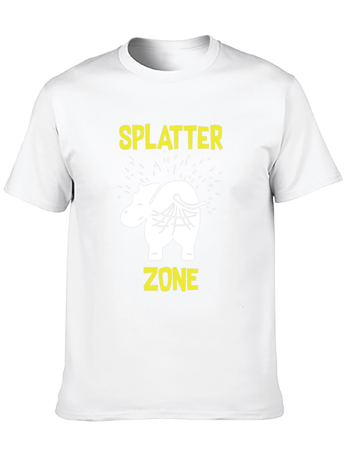 Black Splatter Zone T-Shirt - Funny Animal Graphic Tee view 10