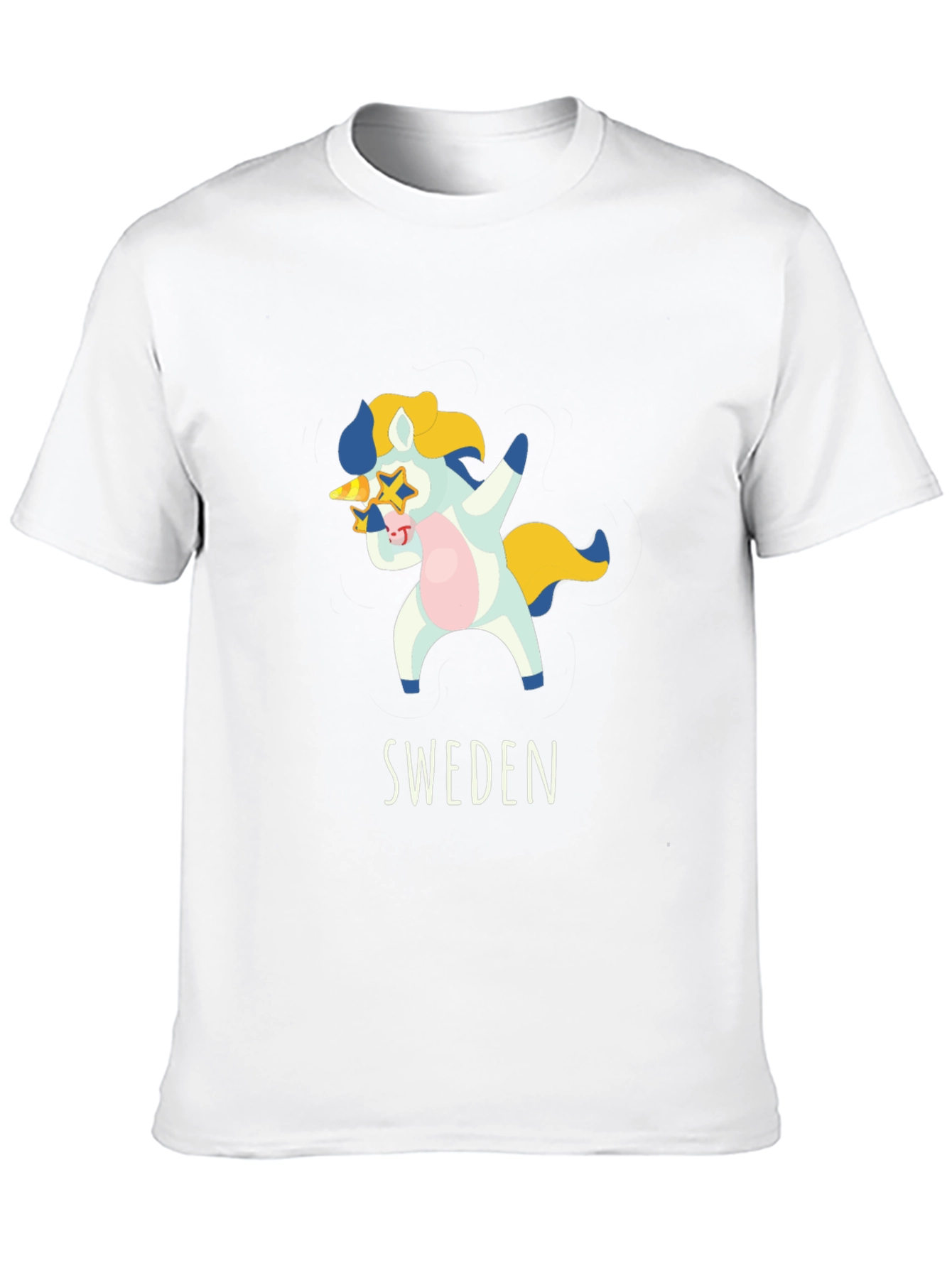 Black Sweden Dab Unicorn T-Shirt - Black Cotton Tee view 10