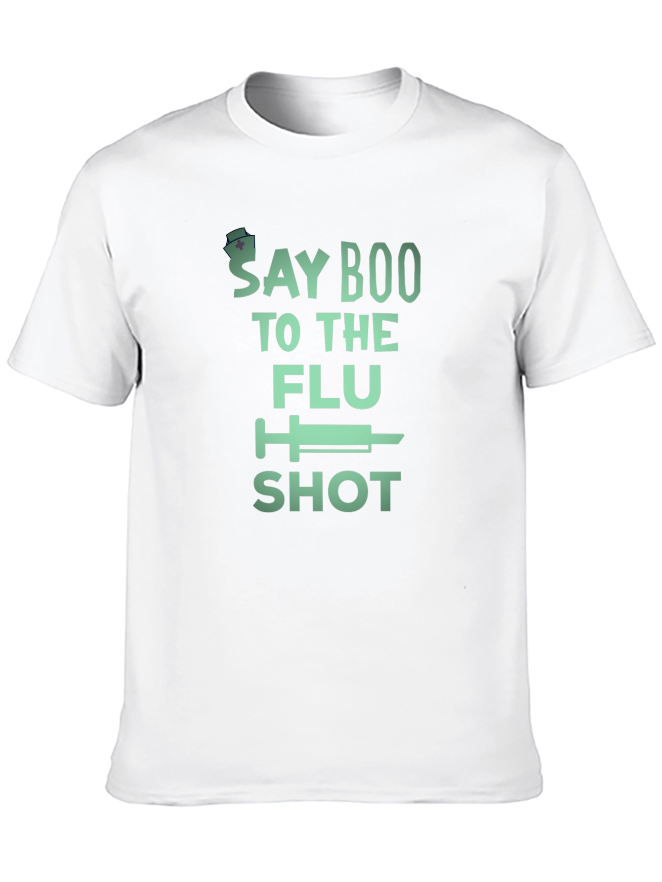 Black Say Boo to the Flu Shot T-Shirt - Unisex view 10