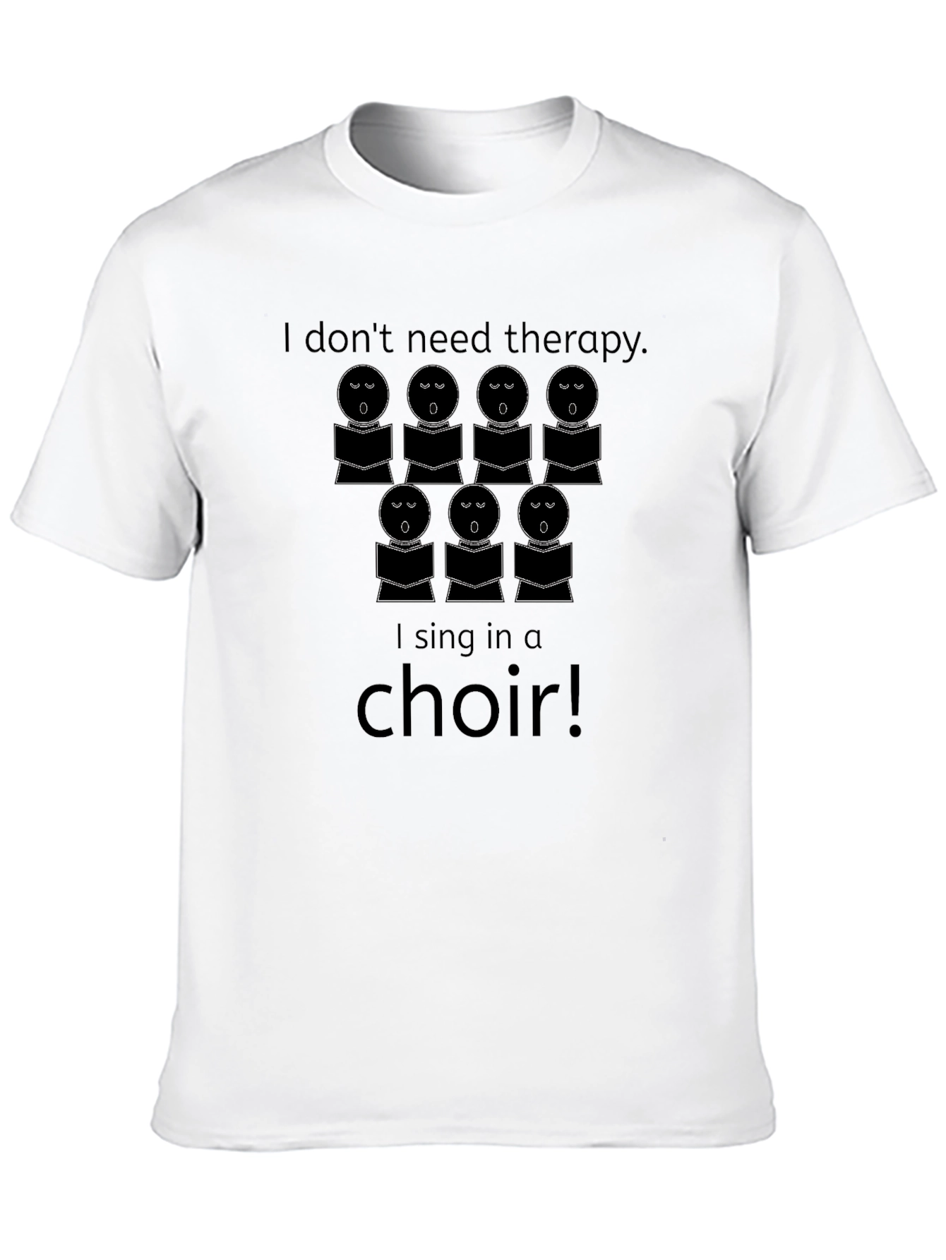 Black Choir Singer T-Shirt - Music Therapy Funny Tee view 10