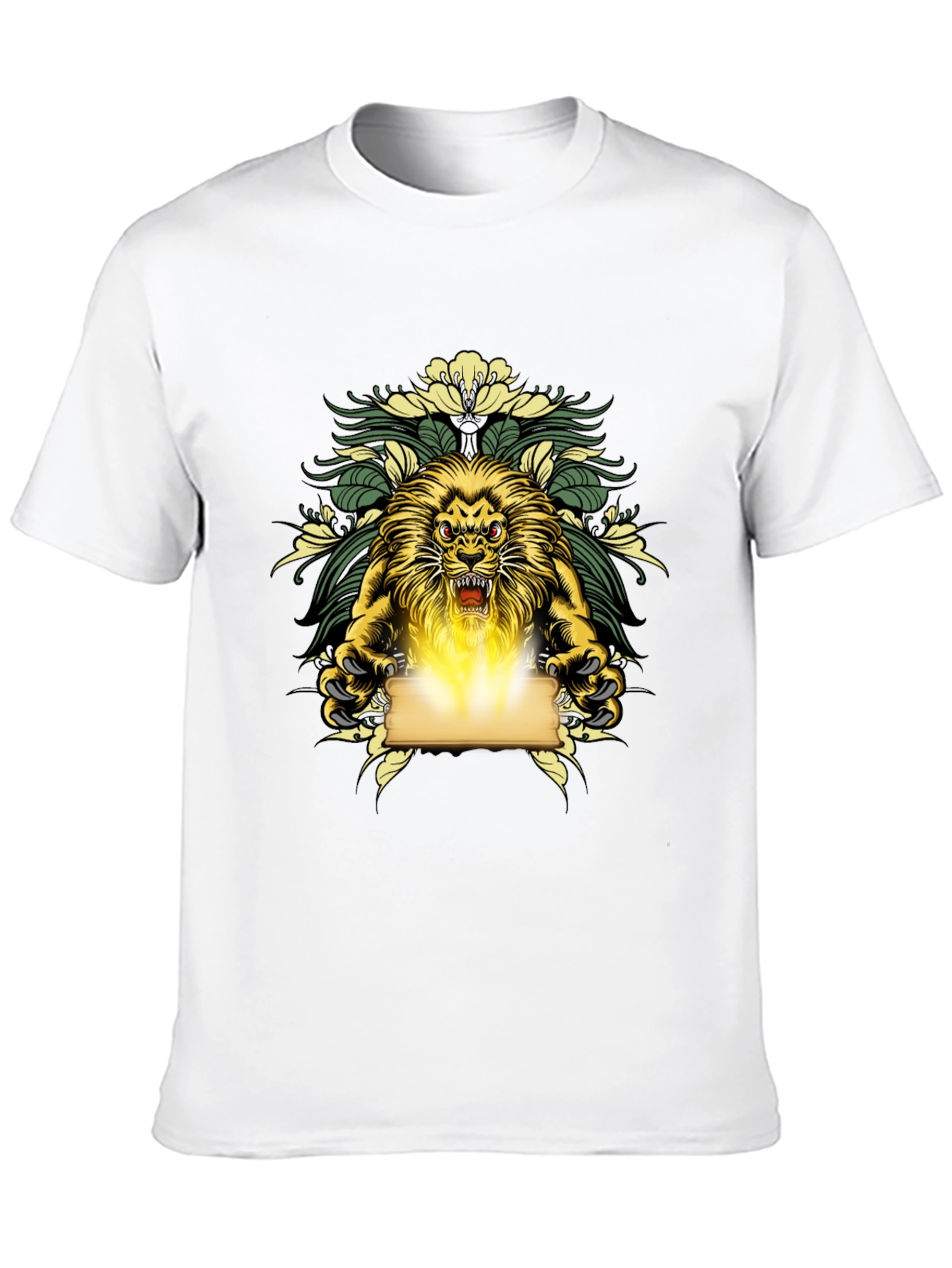 Black Lion King Graphic Print Black T-Shirt view 10