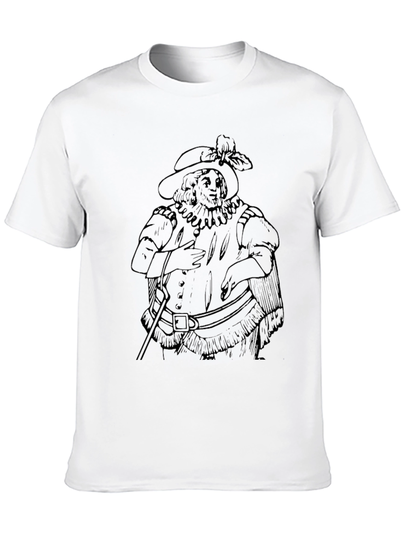 Black Pirate Graphic Tee - Black Cotton Blend view 10