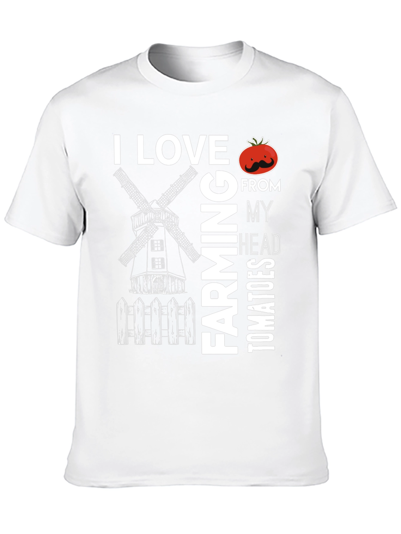 Black I Love Farming Tomatoes T-Shirt - Novelty Graphic Tee view 10