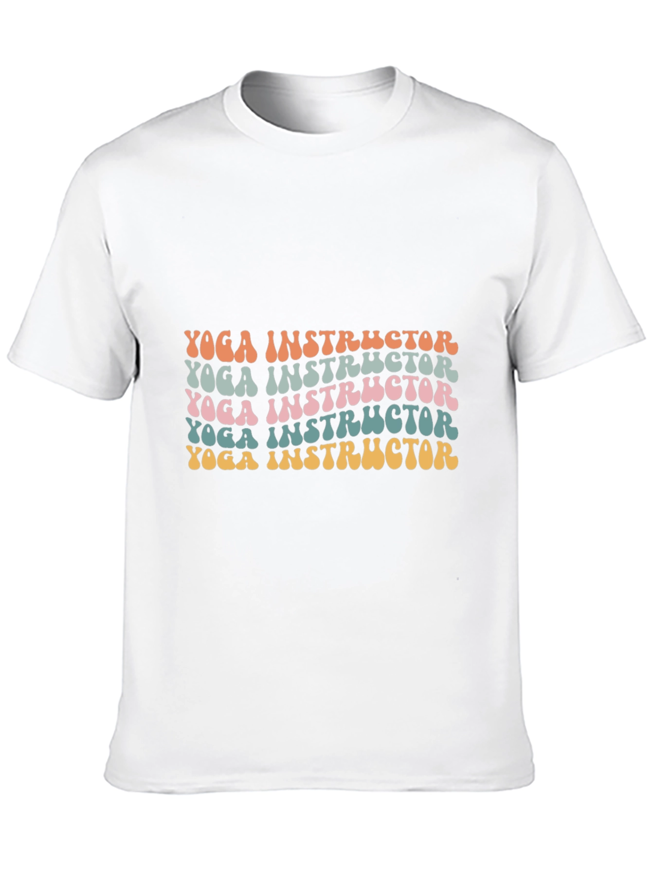 Black Yoga Instructor Retro T-Shirt view 10