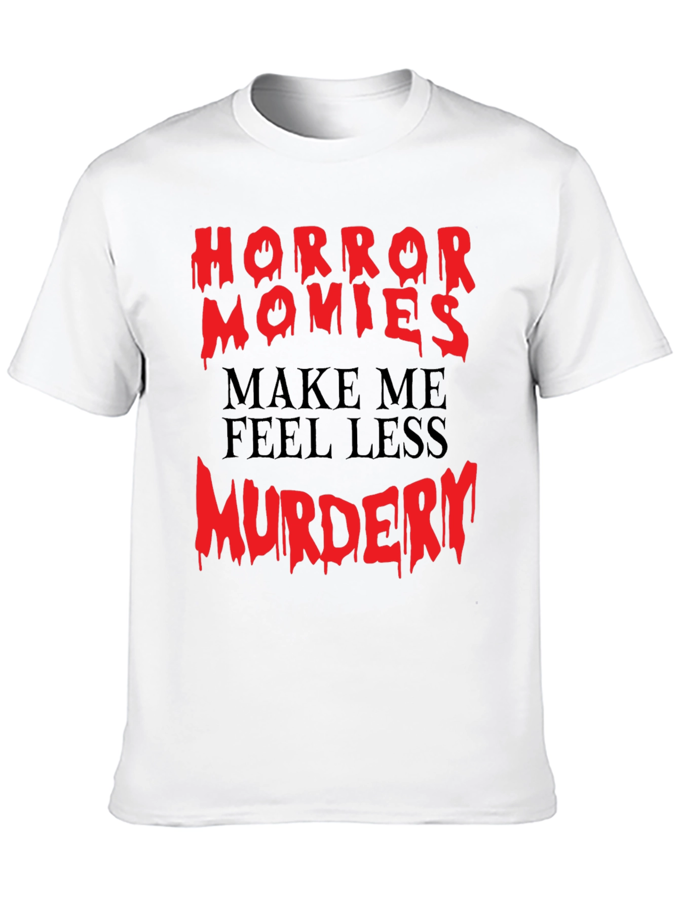 Black Horror Movie Fan T-Shirt - Funny Graphic Tee view 10