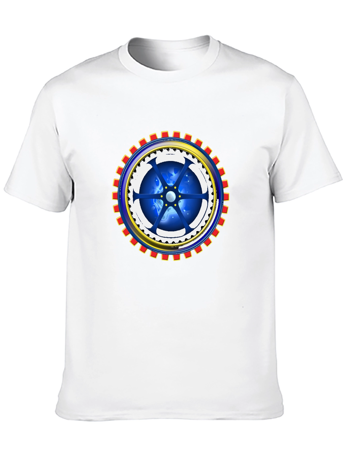 Black Cosmic Gear Graphic Tee - Cool Design view 10