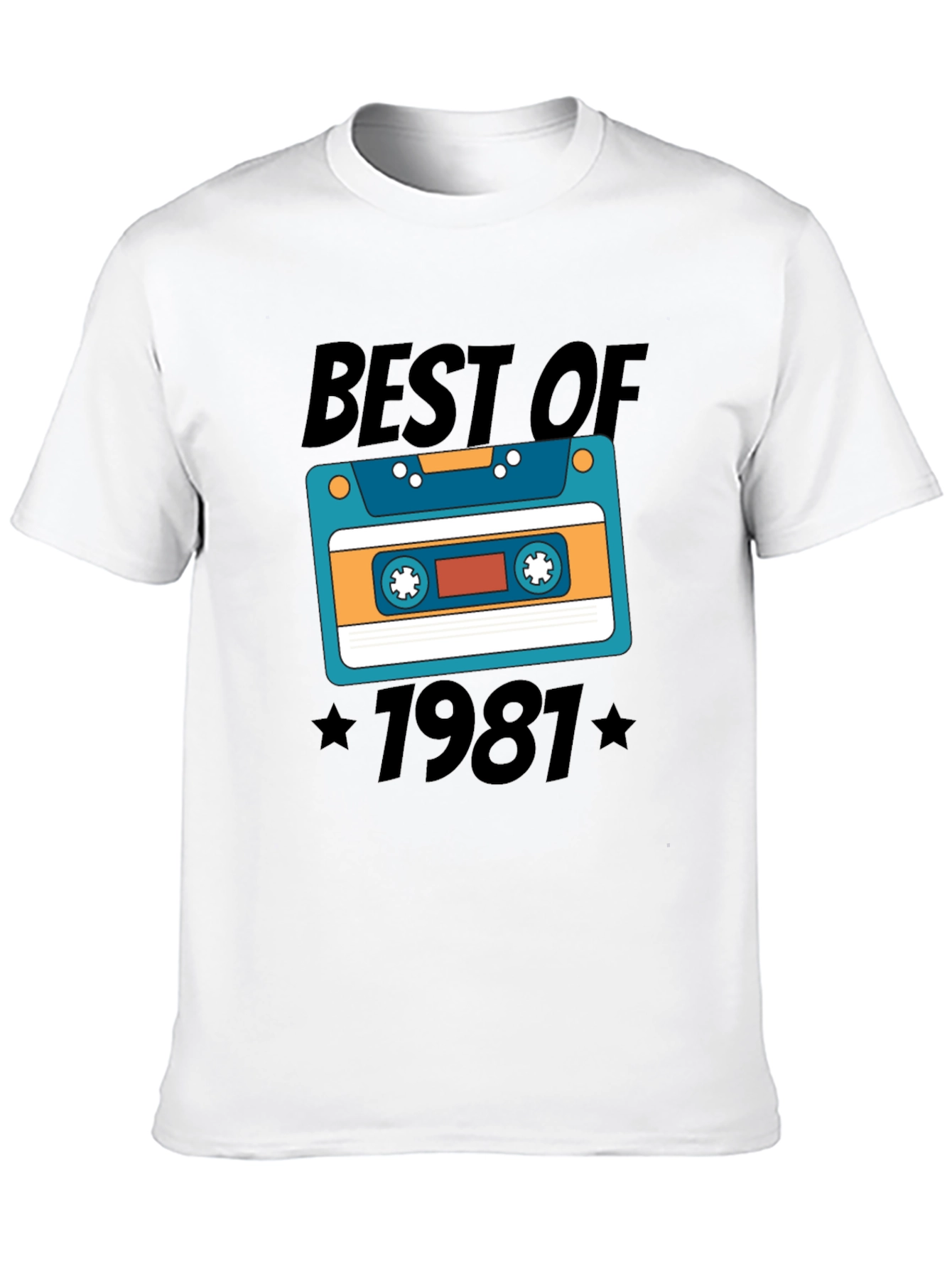 Black Best of 1981 Cassette Tape T-Shirt view 10