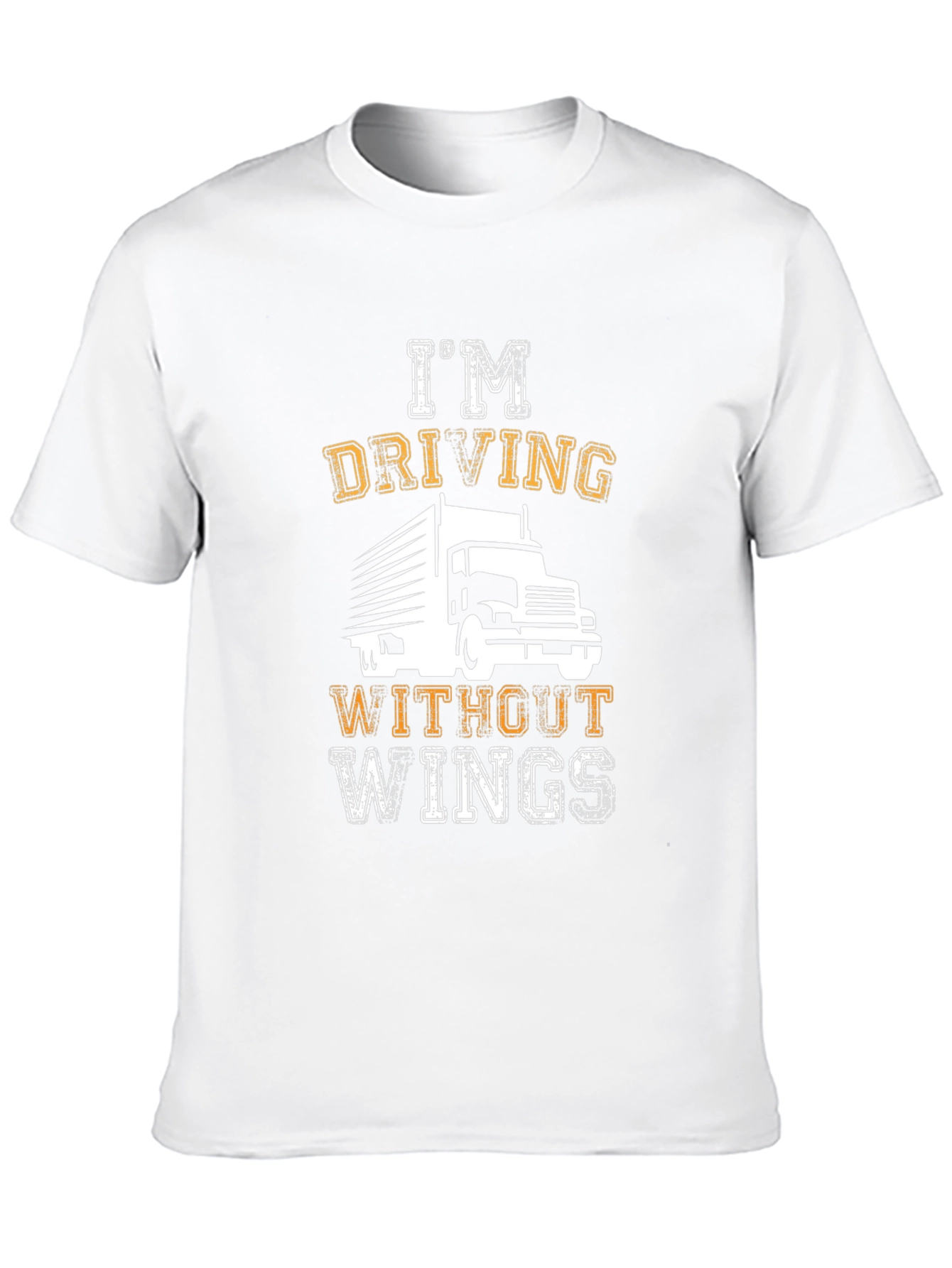Black I'm Driving Without Wings Black T-Shirt view 10