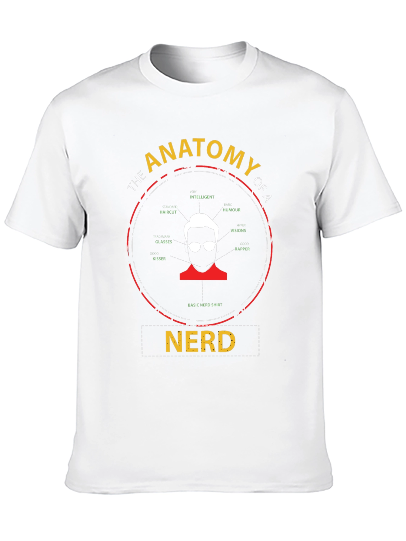 Black Anatomy of a Nerd T-Shirt - Geek Humor Apparel view 10