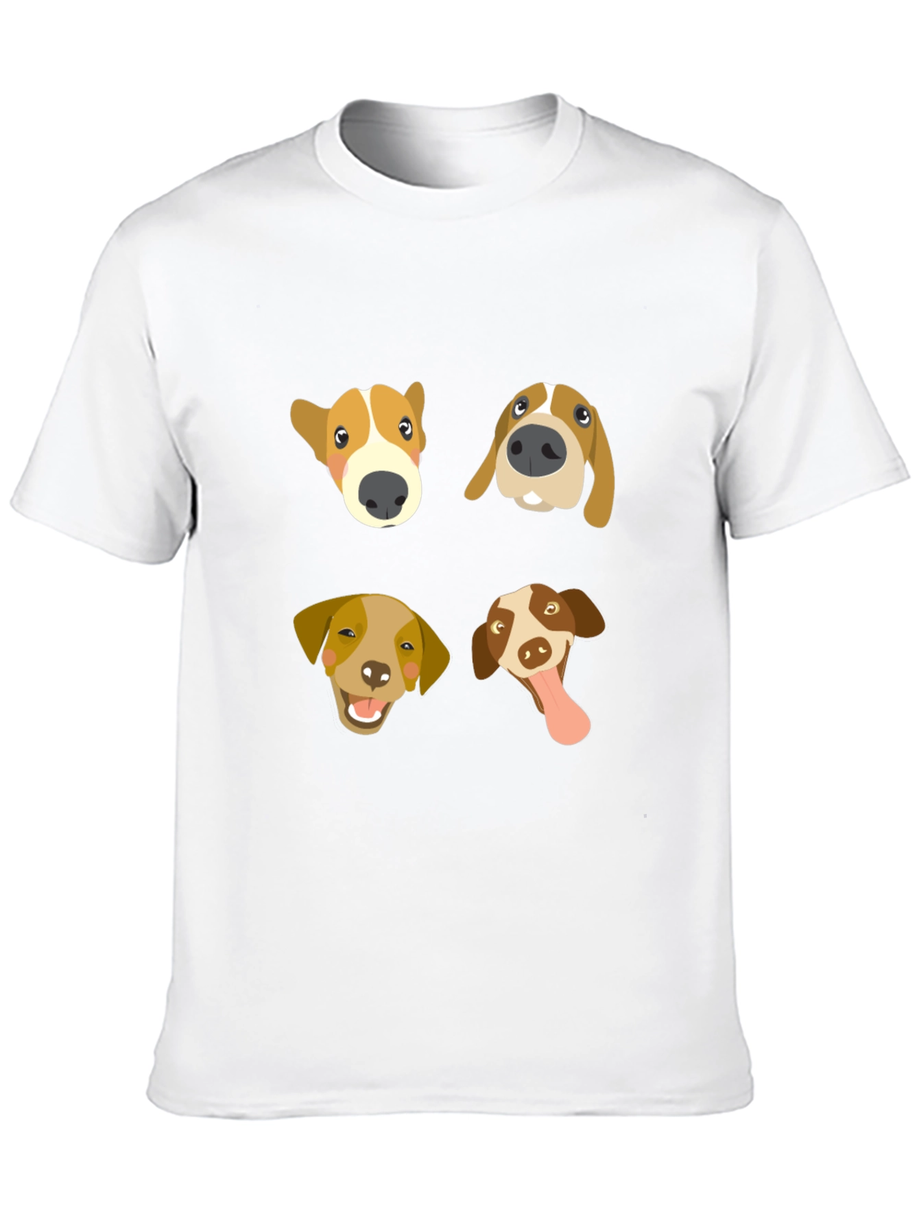 Black Dog Faces Graphic Tee - Cute Canine T-Shirt view 10