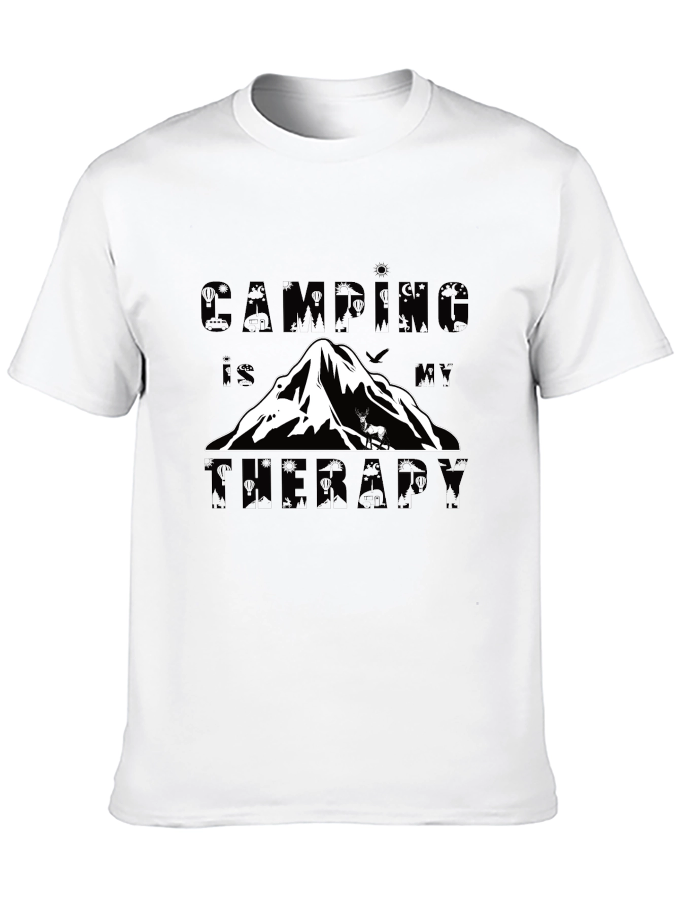 Black Camping is my Therapy T-Shirt view 10
