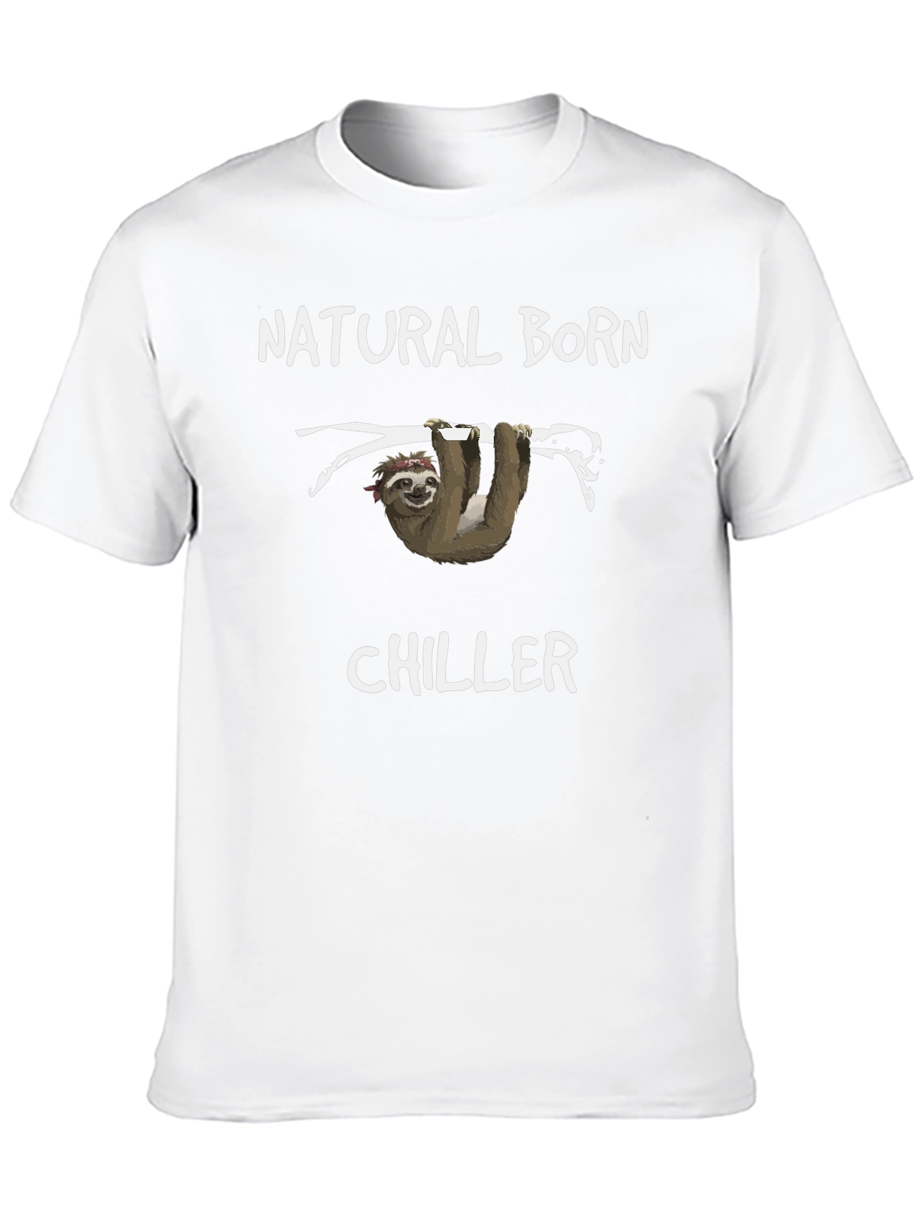 Black Natural Born Chiller Sloth Graphic Tee - Black view 10