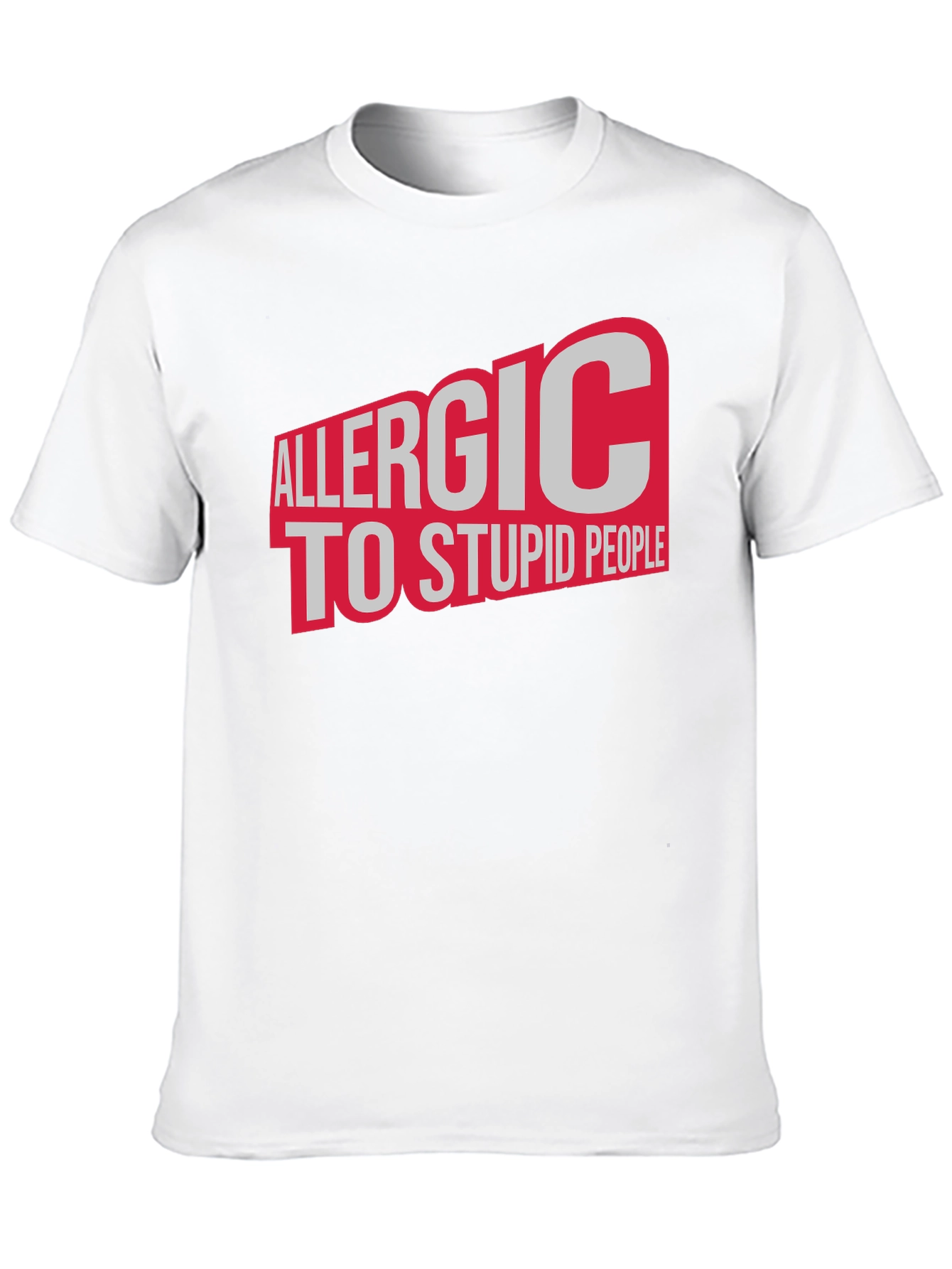 Black Allergic to Stupid People Graphic T-Shirt view 10