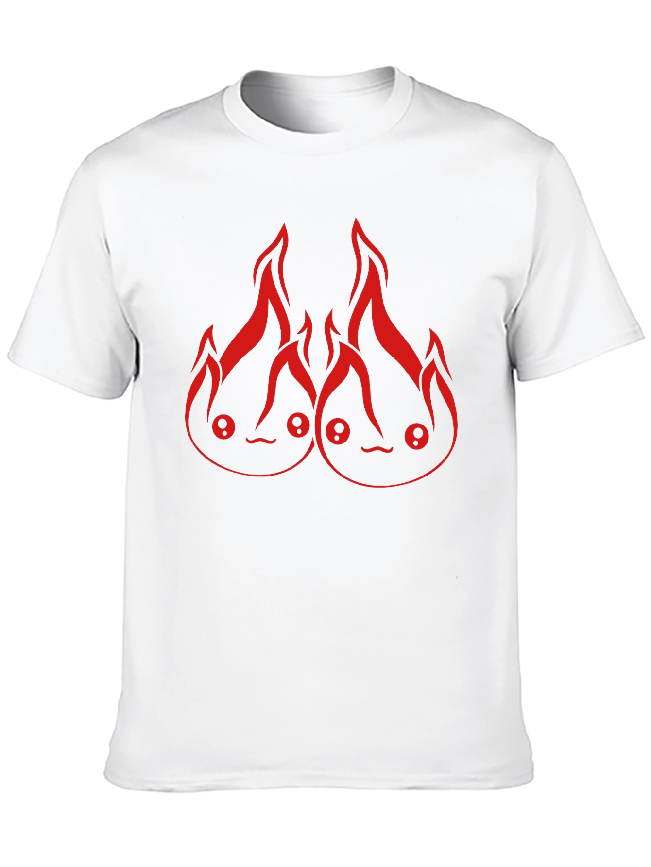 Black Calcifer Fire Spirit Graphic T-Shirt view 10