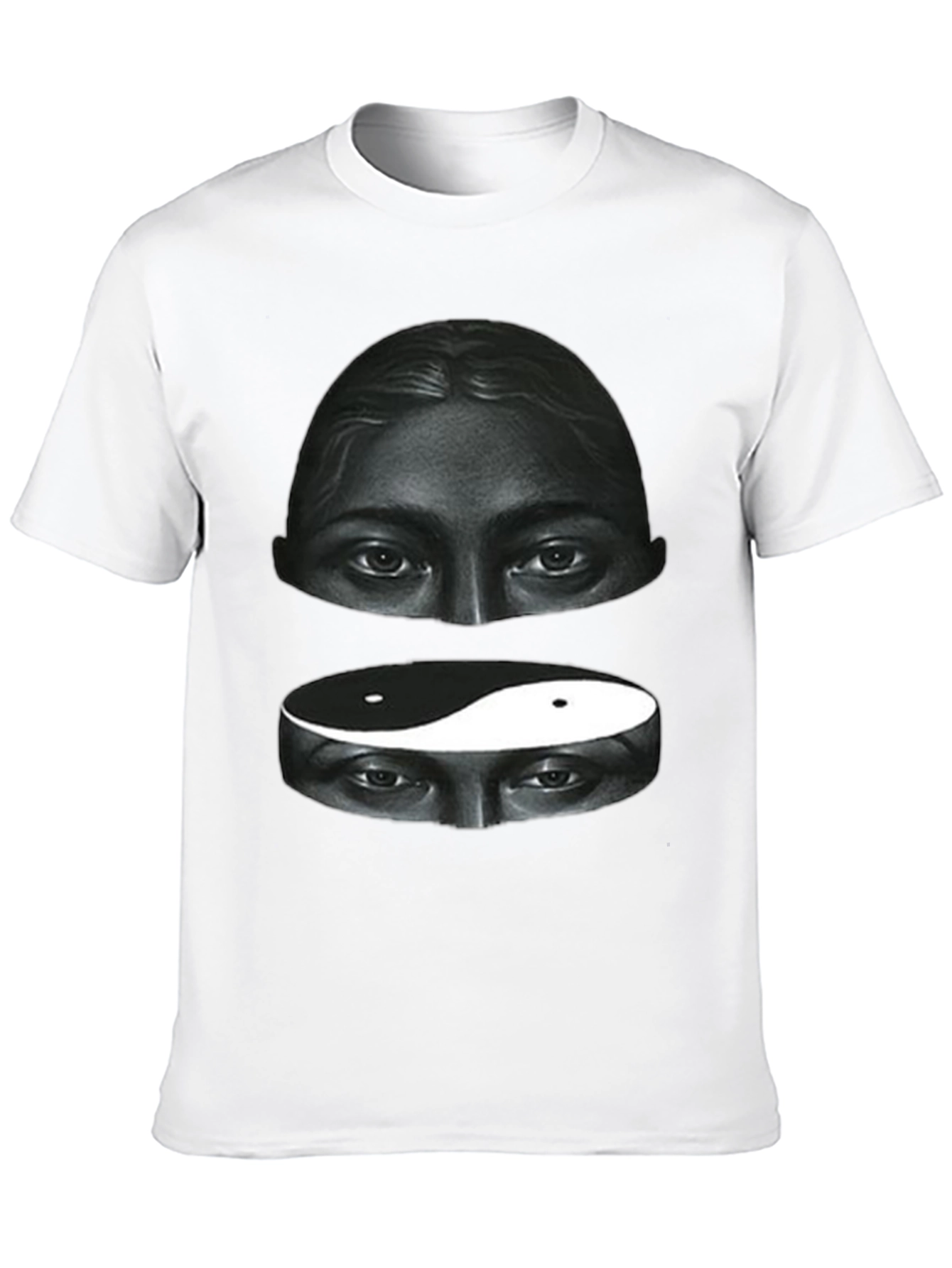 Black Yin Yang Eyes Graphic Tee - Soft Cotton Blend view 10