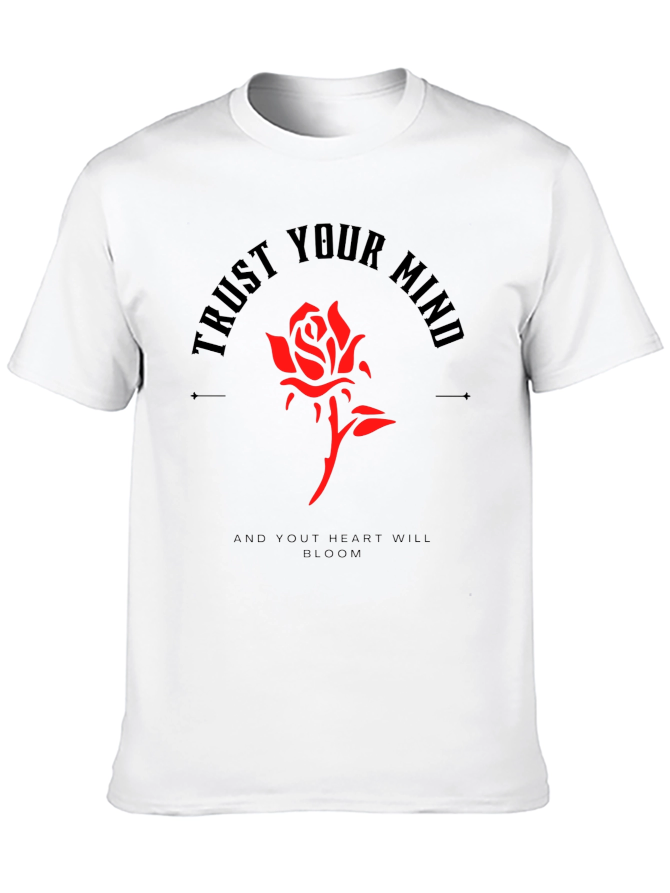 Black Trust Your Mind Rose Graphic Tee view 10
