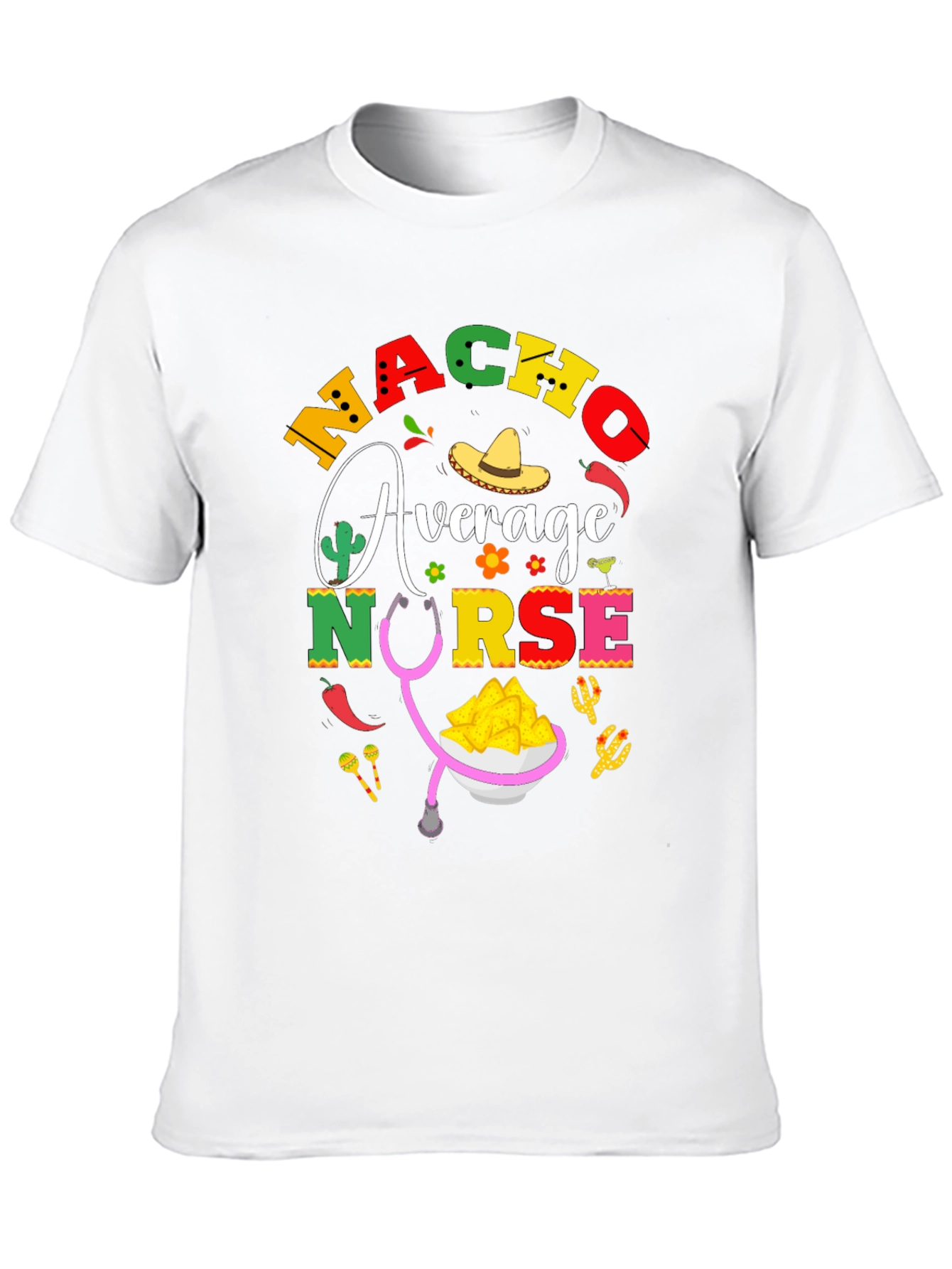 Black Nacho Average Nurse T-Shirt - Black Cotton Tee view 10