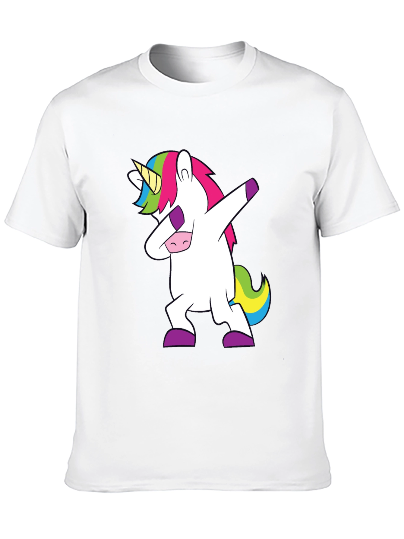 Black Dabbing Unicorn Graphic Tee - Black view 10